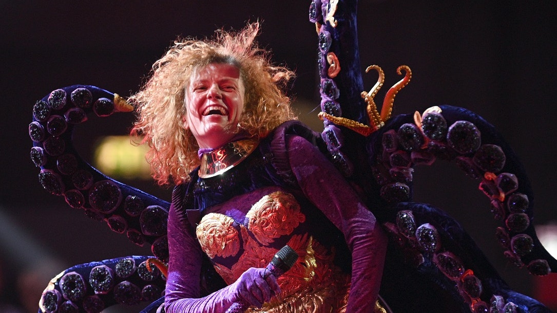 Lucy Diakovska stand in der Erstausgabe der TV-Show "The Masked Singer" als "Oktopus" auf der Bühne.&nbsp;Foto: dpa/Kaiser
