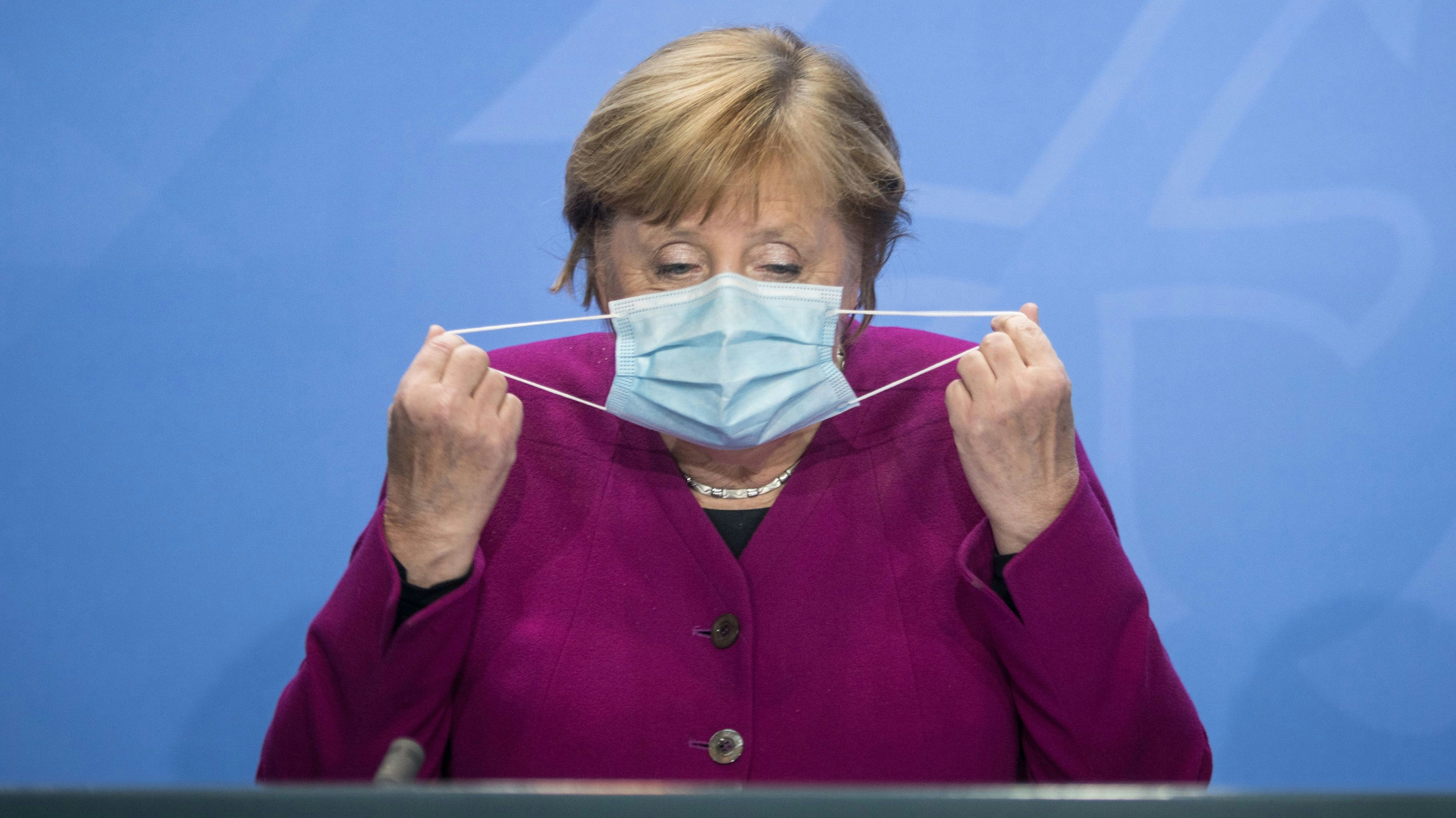 Ist mit den Ergebnissen des Corona.Gipfels nicht wirklich zufrieden: Bundeskanzlerin Angela Merkel. Foto: dpa