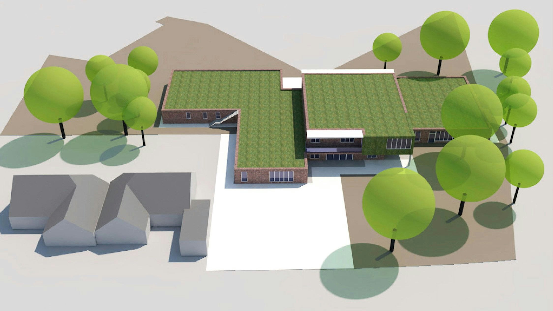 Eingebettet in die grüne Umgebung: So soll die neue Kindertagesstätte in der Wiek aussehen. Grafik: Thalen Consult