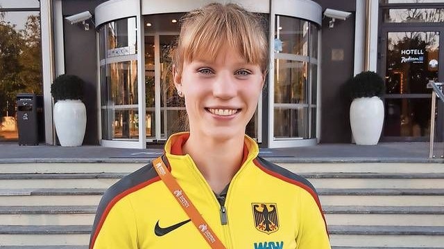 Gute Laune: Talea Prepens kehrt mit einer Goldmedaille von der U23-EM in Estland zurück. Foto: ©Prepens