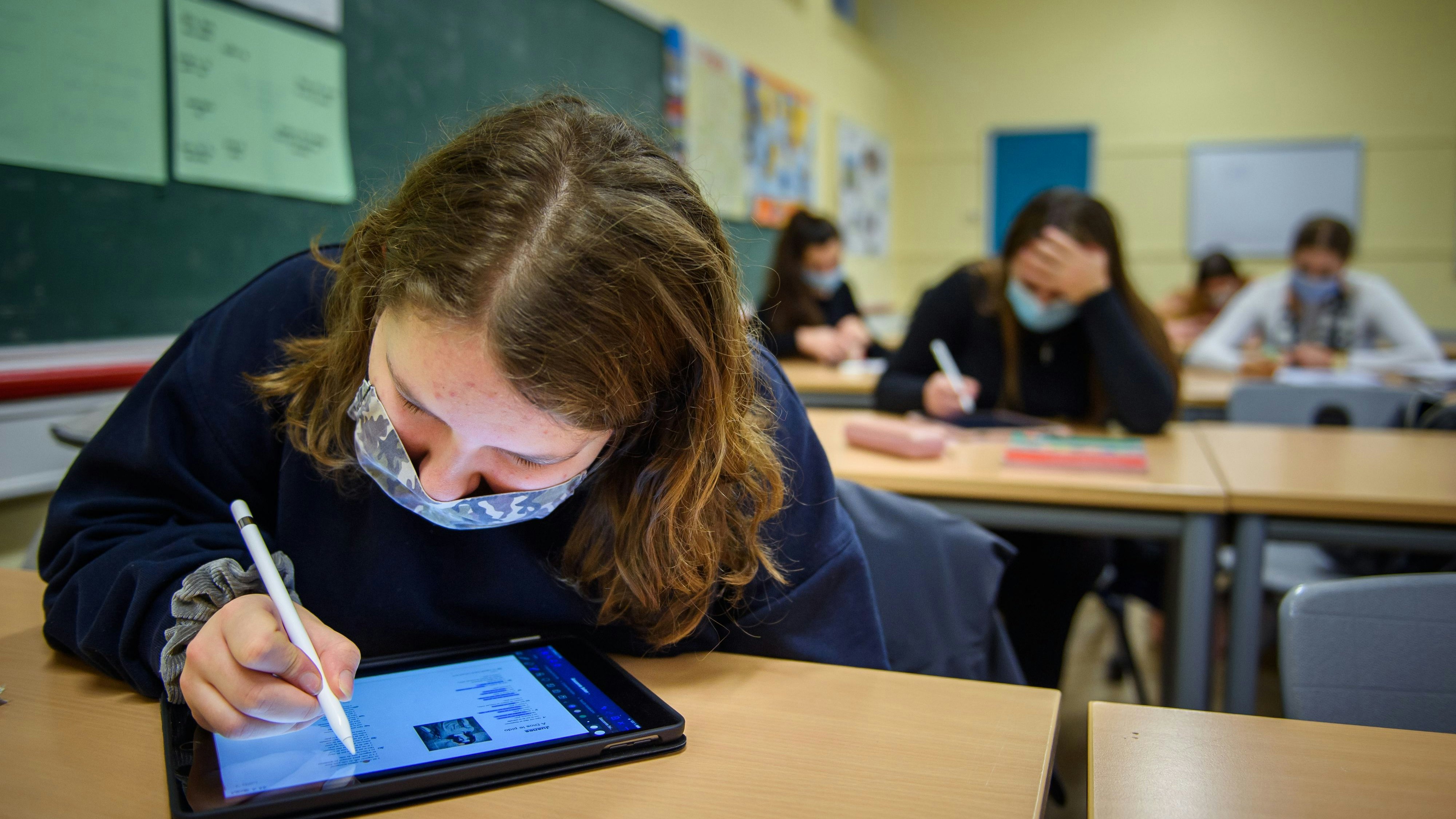 Digitales Lernen und Lehren: Mehrere Klassensätze mit iPads sind an den Steinfelder Schulen bereits im Einsatz. Demnächst werden auch alle Lehrer mit Geräten ausgestattet.&nbsp; &nbsp;Foto: dpa