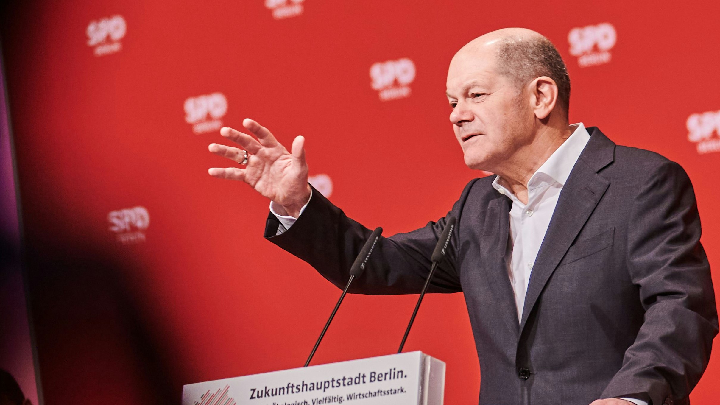 Warb für den Koalitionsvertrag: Olaf Scholz (SPD), designierter Bundeskanzler. Foto: dpa