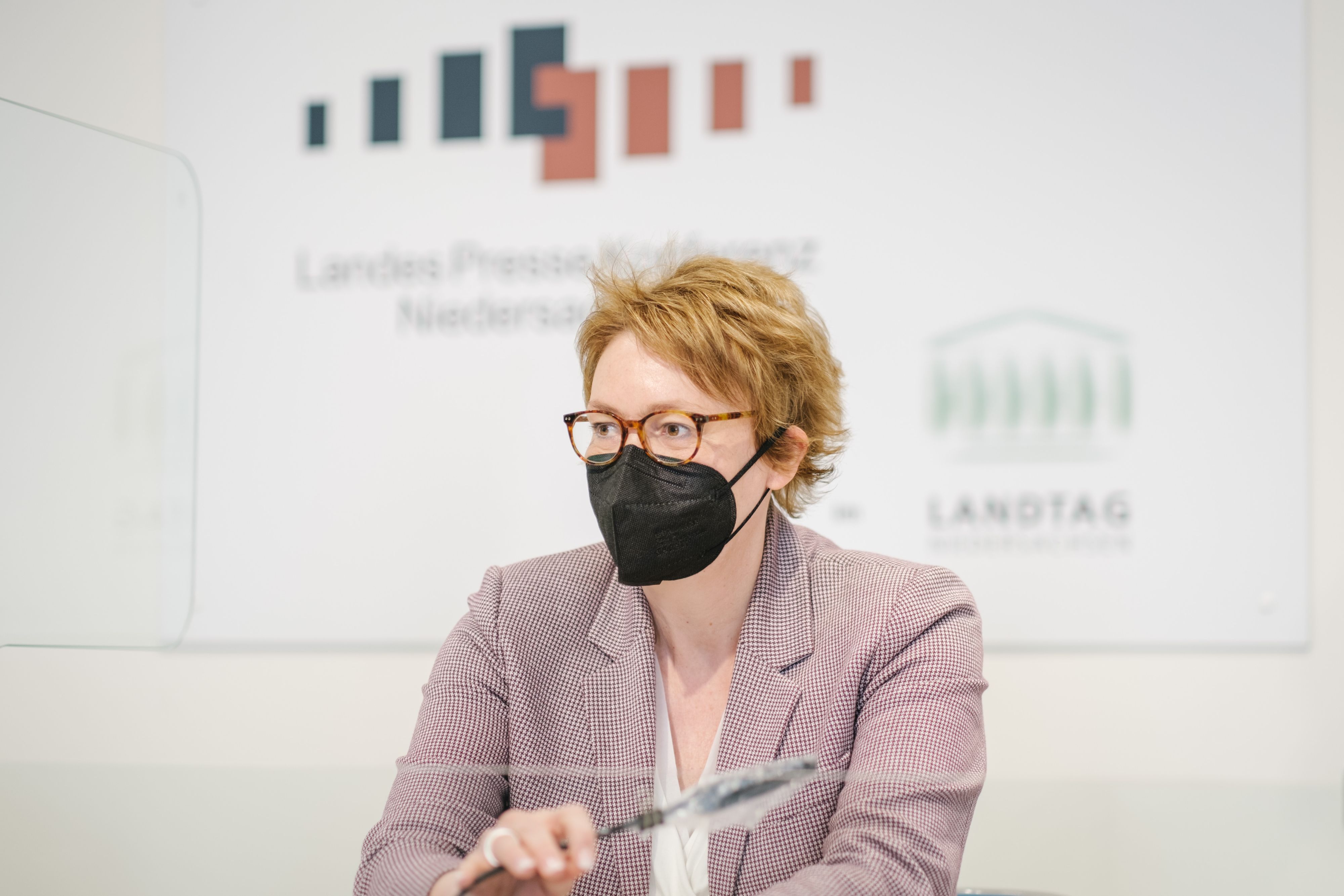 Daniela Behrens (SPD), Gesundheitsministerin von Niedersachsen informiert in der Landespressekonferenz zur aktuellen Corona-Lage. +++ dpa-Bildfunk +++