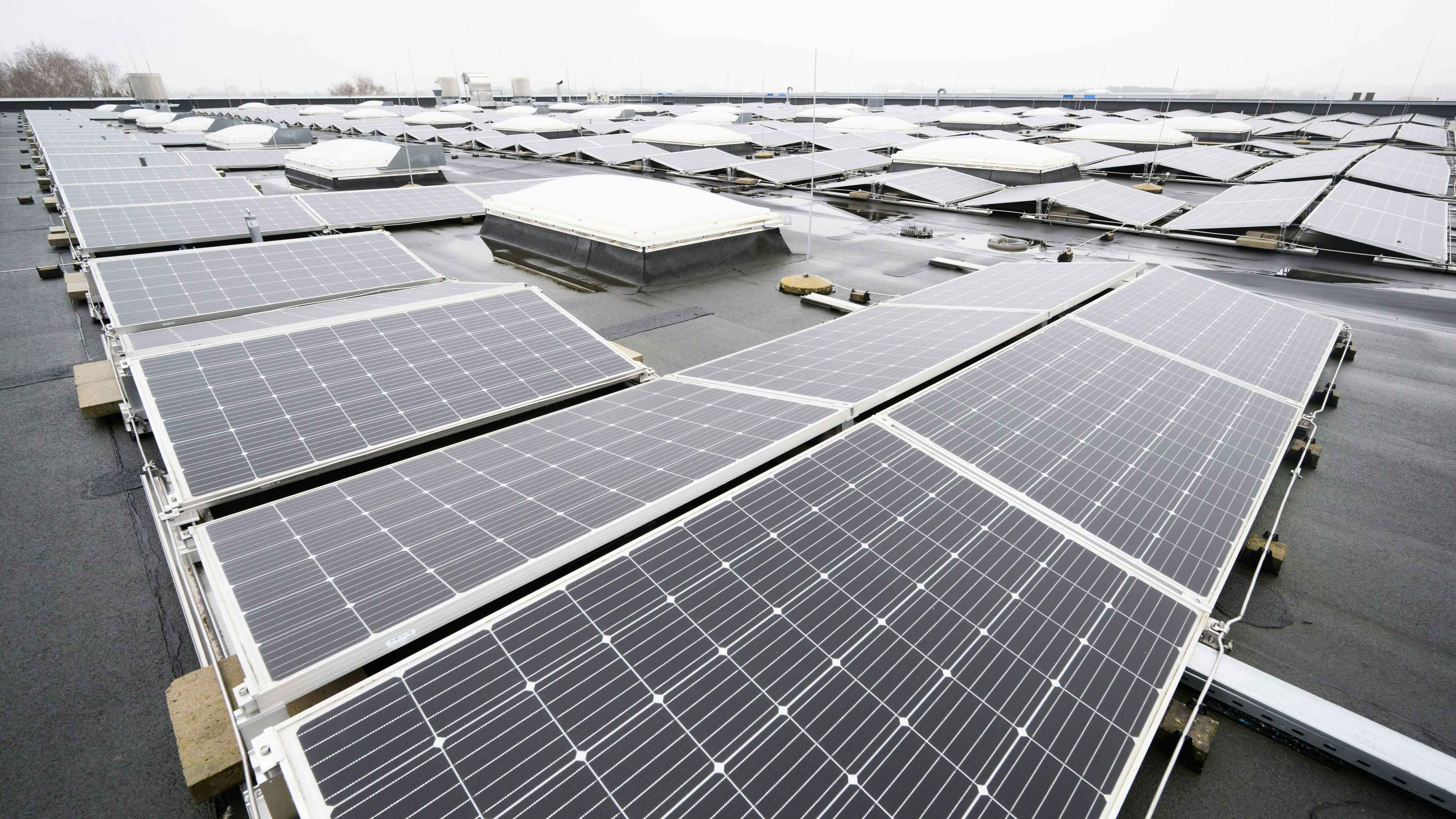Strom mit Hilfe der Sonne: Die Stadt Damme möchte auf 14 ihrer Gebäude Photovoltaik-Anlagen installieren lassen. Es ist ein langfristig angelegtes Projekt. Foto: dpa/Stratenschulte&nbsp;&nbsp;