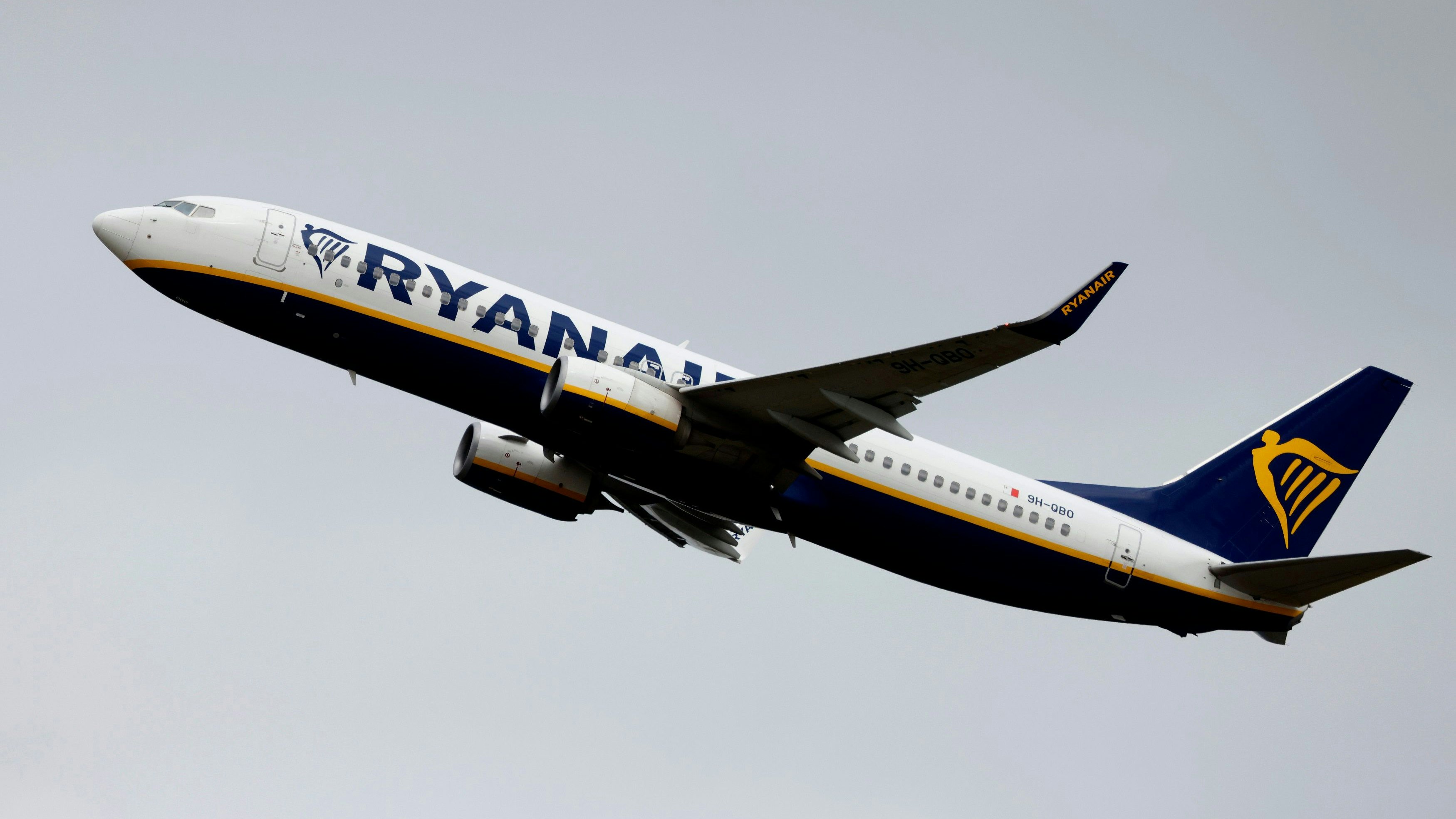 Eine Passagiermaschine der Fluggesellschaft Ryanair. Foto: dpa