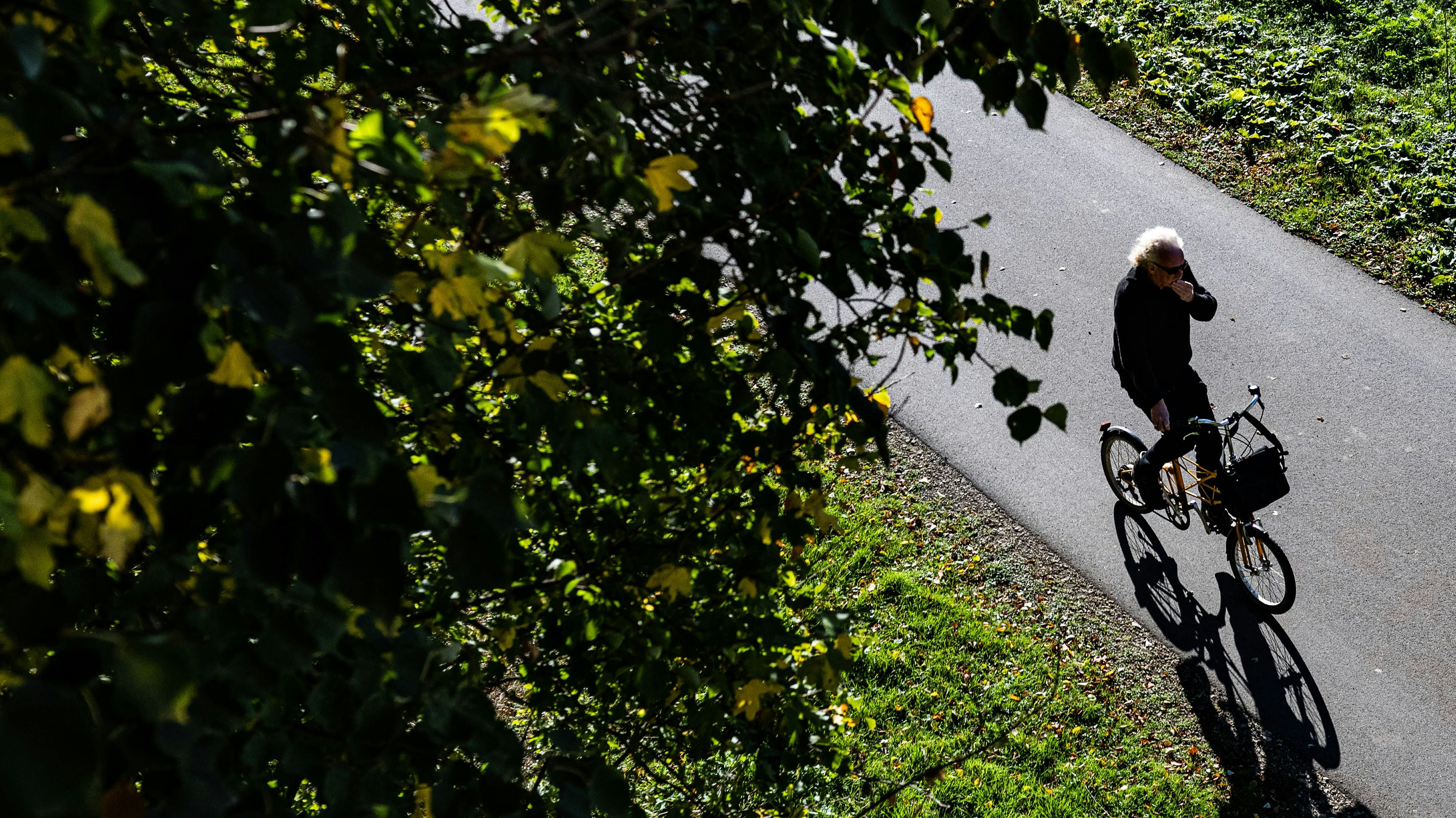 Radfahren mit Sonnenschein und ohne dicke Jacke: So sah es an vielen Herbst-Tagen im Oldenburger Münsterland aus. Foto: dpa/Pförtner