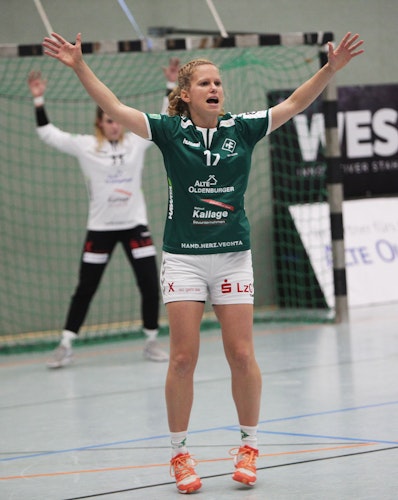 Elle“, wie alle sie kennen: Ihren Heimatverein SFN führte die Vechtaerin im Handball bis in die 3. Liga. Foto: Schikora