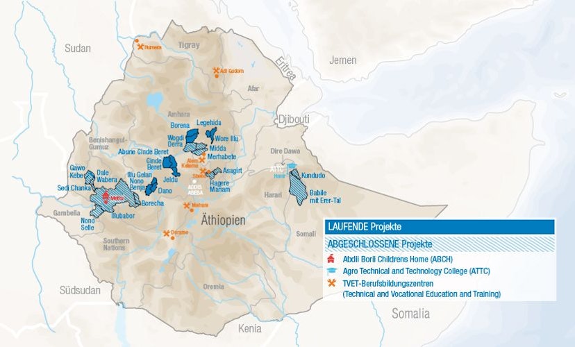 Ein Blick auf die Projektgebiete in Äthiopien