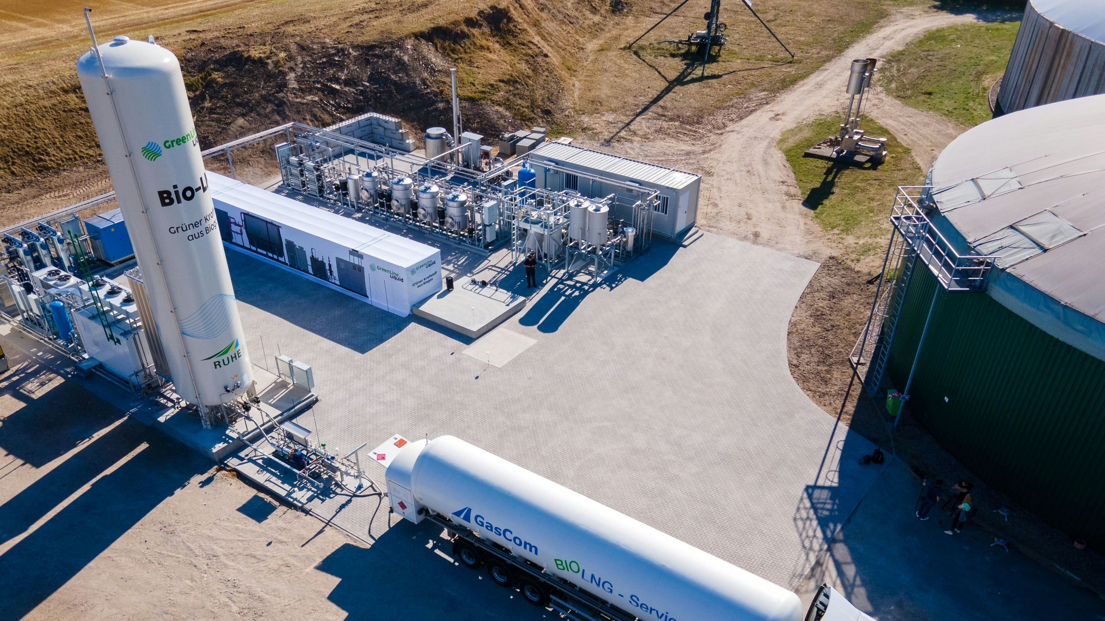 In Darchau betreibt das Lüscher Biogasunternehmen Ruhe diese Bio-LNG-Anlage. Ein ähnliches Projekt plant Josef Siemer Biogas vor Ort in Visbek. Foto: dpa/Büttner