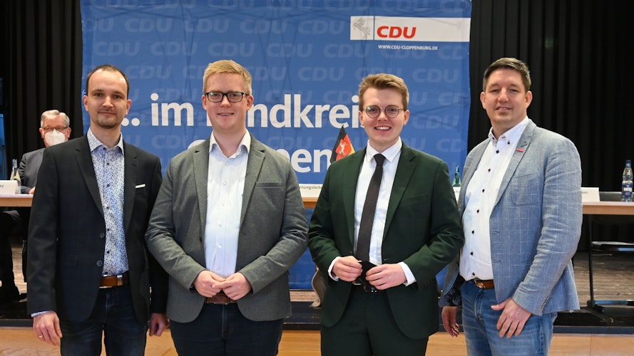 Bewarben sich für die Kandidatur: (von links) Dirk Koopmann, Lukas Reinken, Philipp Hannöver und Dr. Michael Hoffschroer. Foto: Thomas Vorwerk