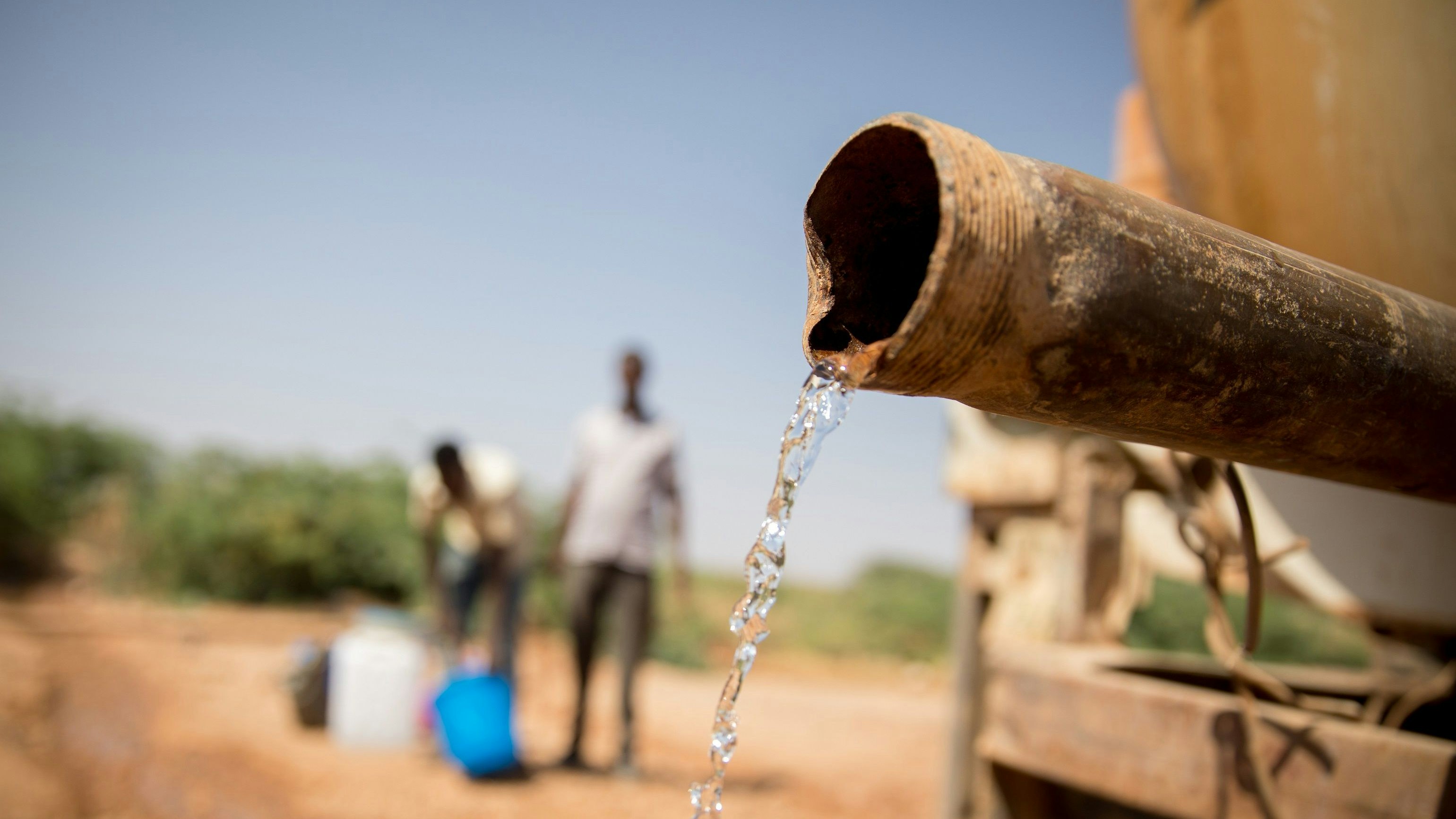 Kostbares Gut: Ein Foto von einer Wasserentnahmestelle in Kebri Dahar in der äthiopischen Somali-Region. Foto: dpa