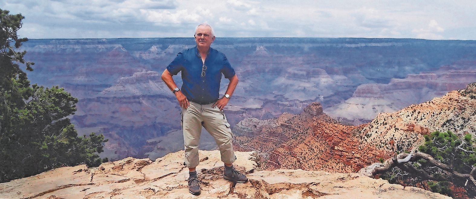 Welch' eine Kulisse: Aloys Ovelgönne im Jahr 2017 vor einem überaus imposanten Panorama im US-amerikanischen Grand Canyon. Foto: Sammlung Ovelgönne