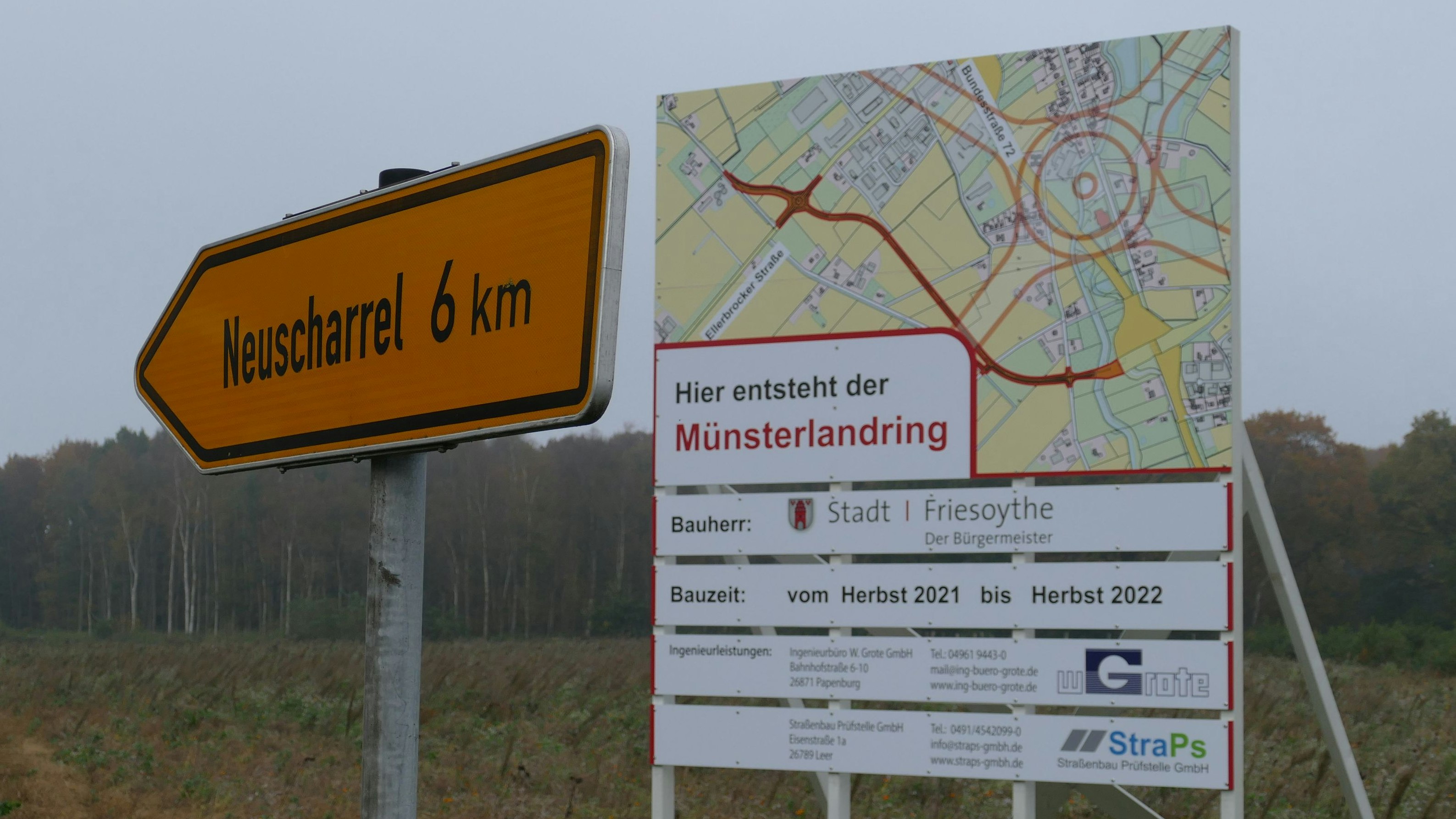 Kostenblock: Für den Bau der Entlastungsstraße "Münsterlandring" sind im Haushalt 2022 1,5 Millionen Euro eingeplant. Foto: Stix