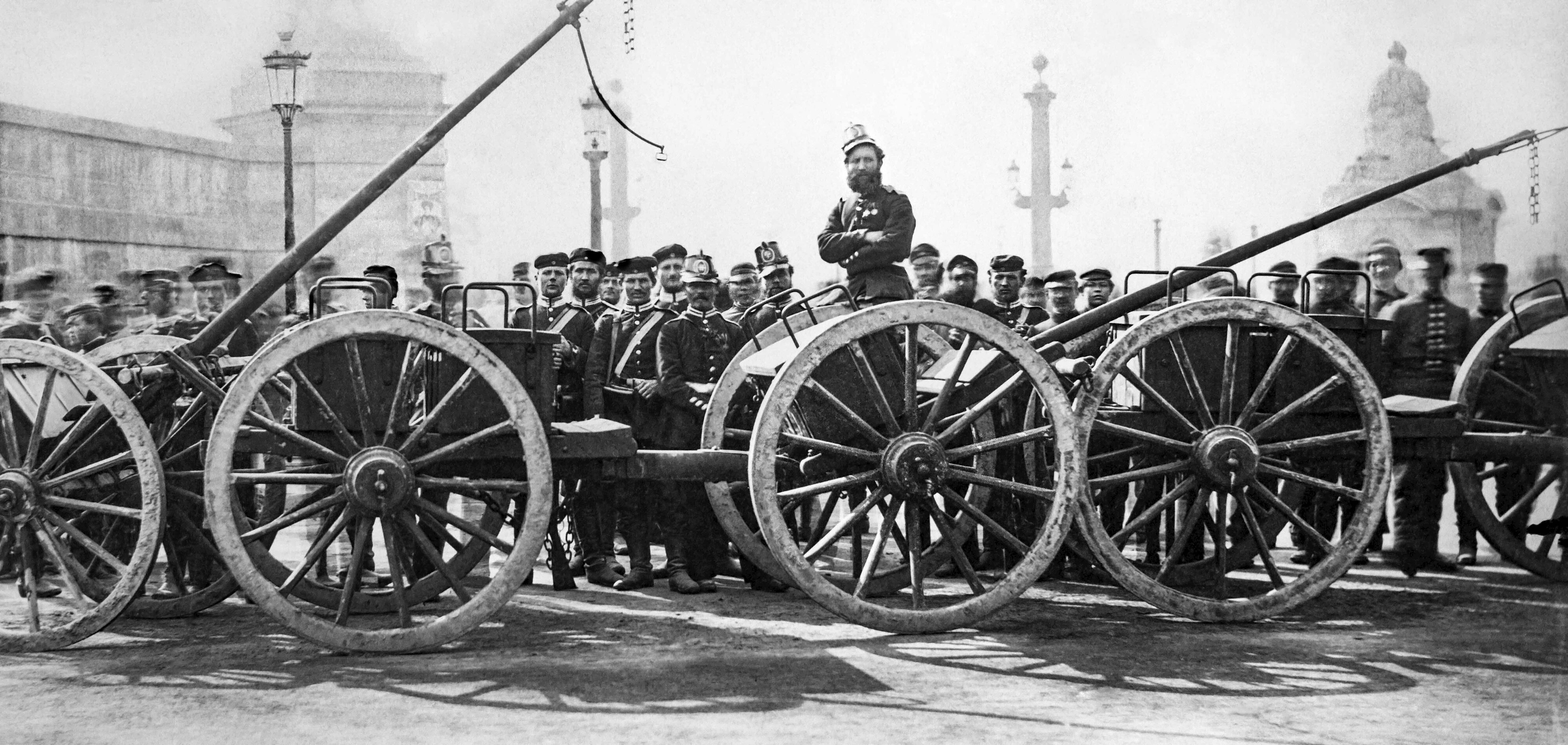 1. März 1871: Bayerische und preußische Truppen in Paris. Quelle: Polizeipräfektur Paris