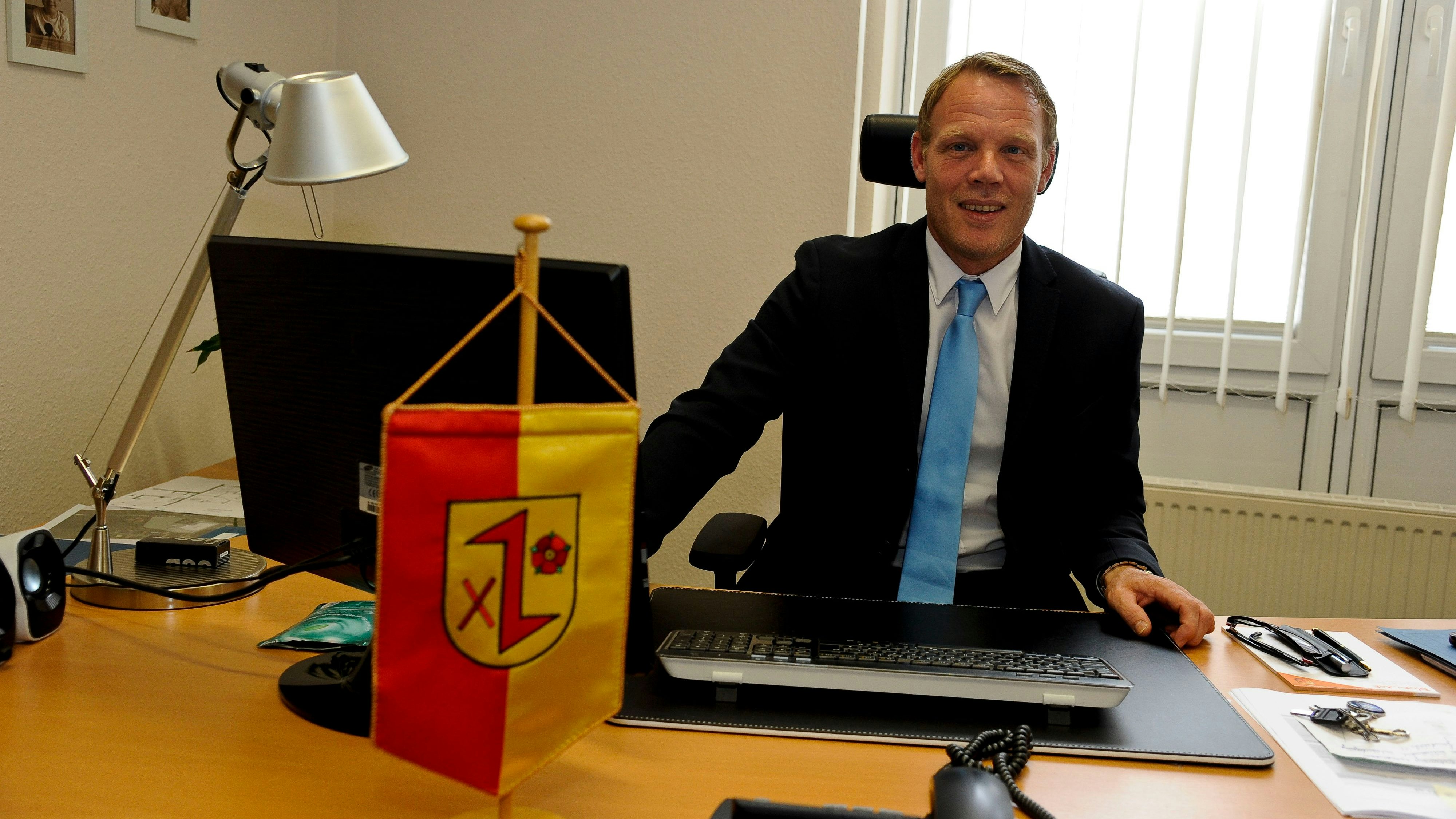 Das war 7 Jahre lang sein Arbeitsplatz: Frank Bittner war von 2014 bis 2021 Bürgermeister in Dinklage. Foto:&nbsp;Wolfgang Huppertz