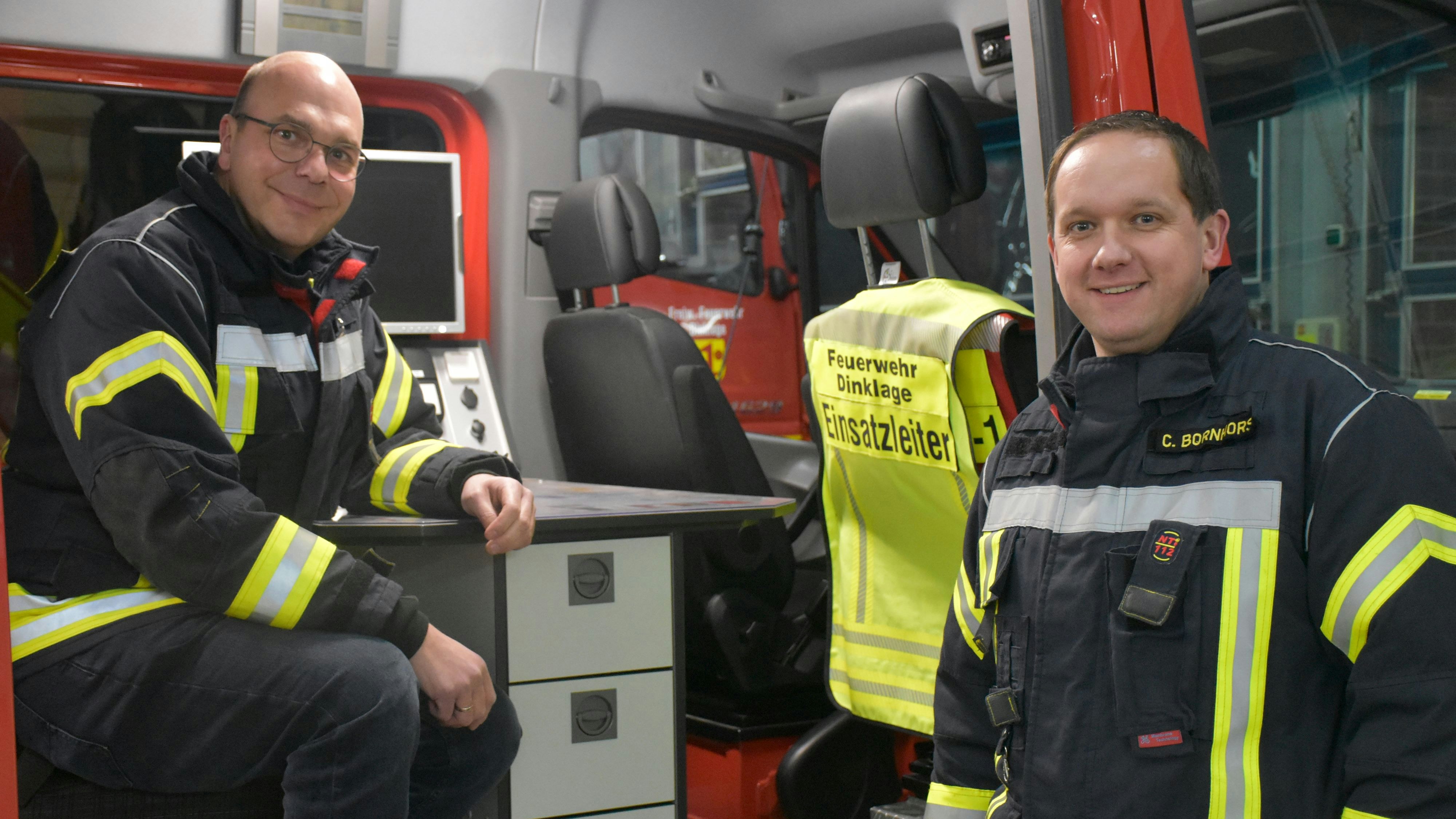 Die neue Führung der Feuerwehr: Andre Schlotmann (links) und Christoph Bornhorst. Foto: Böckmann