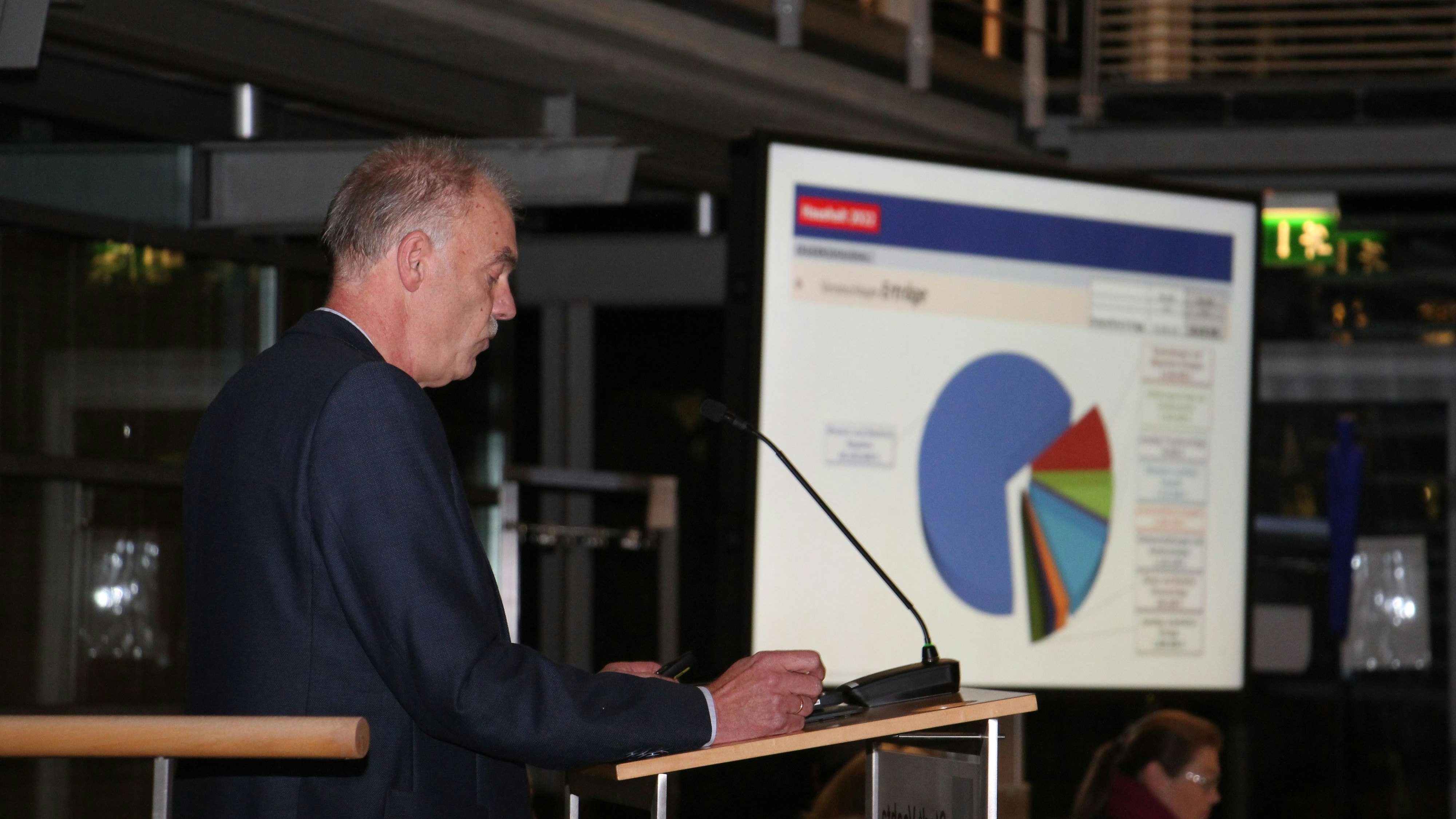 Die Zahlen fest im Blick: Kämmerer Karl-Heinz Bothe erläuterte Einblick den neuen Haushaltsplan. Foto: Speckmann