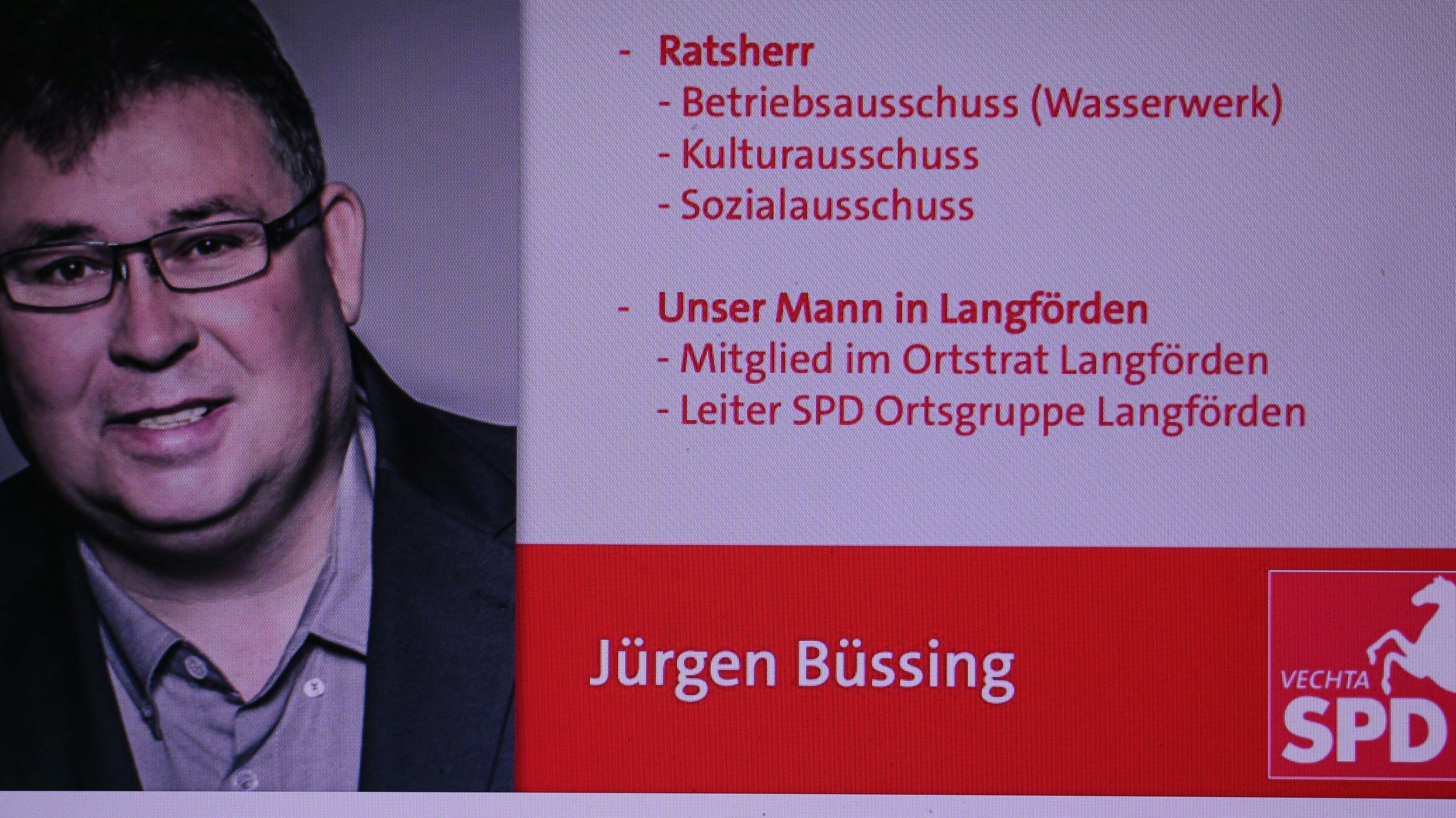 Überraschender Austritt: Auf der Facebook-Seite des SPD-Ortsvereins Vechta war Jürgen Büssing über 4 Jahre ein Gesicht der Ratsfraktion. Nun kehrt er den Sozialdemokraten den Rücken. Foto: Speckmann