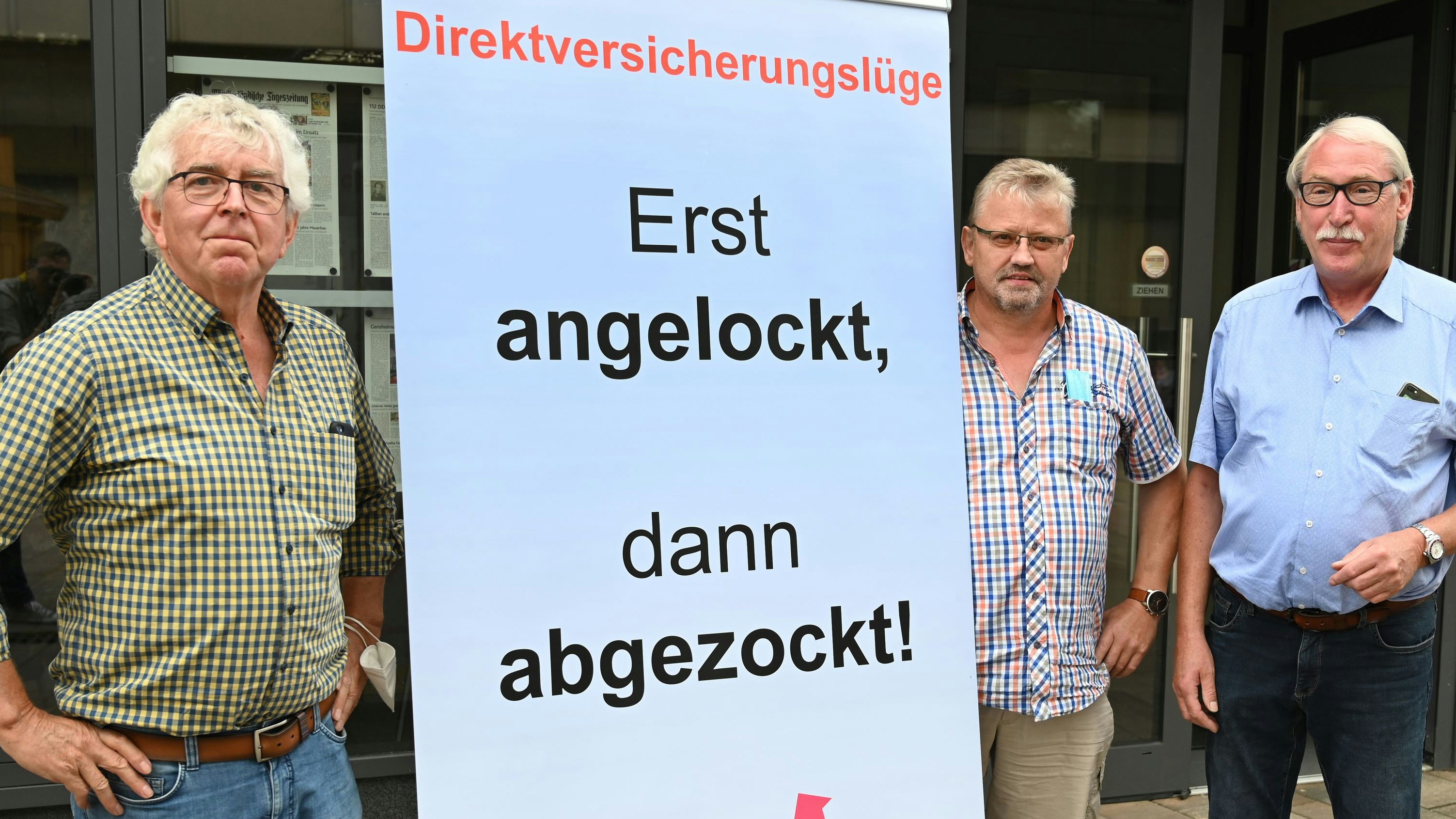 Kämpfen weiter: Bernd Hellebusch, Bernd Schlangen und Josef Groneick (von links).&nbsp; Foto: Hermes