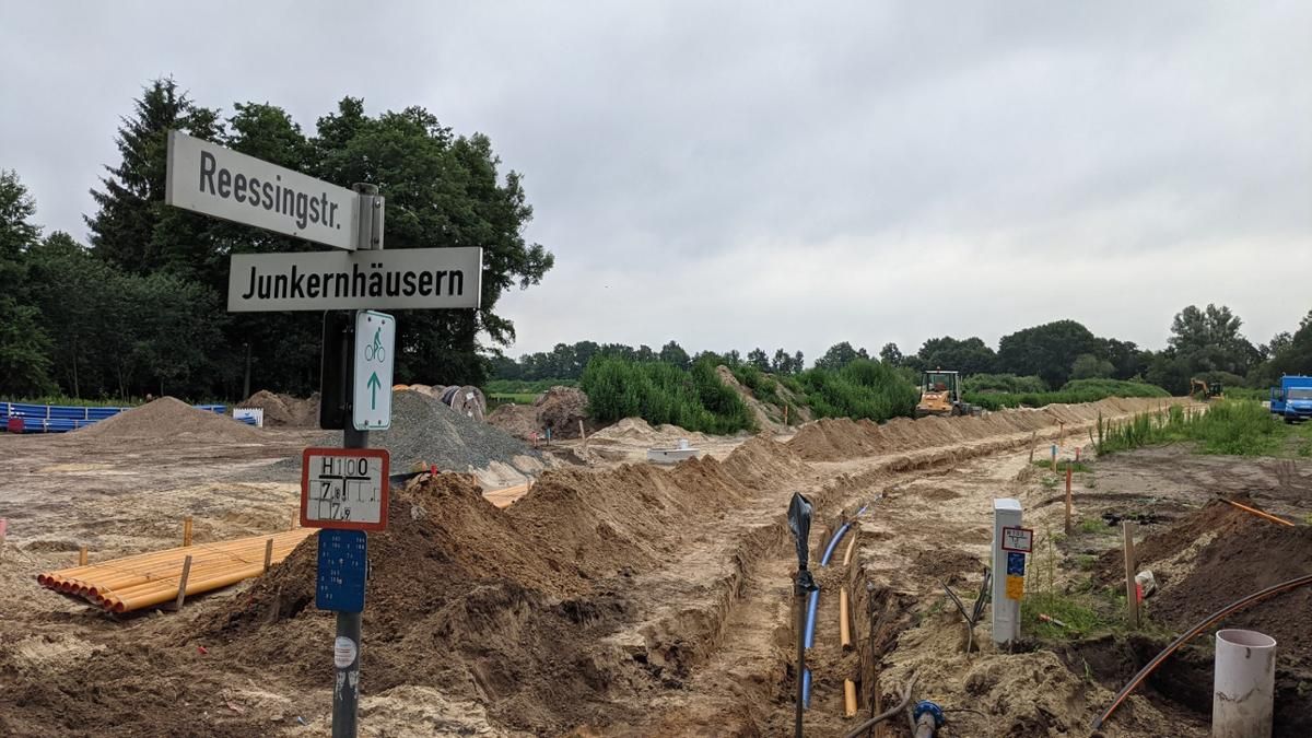 Hier wird gebaut: Im neuen Diepholzer Gewerbegebiet Reessingstraße sollen 200 neue Arbeitsplätze entstehen. Foto: Jansen
