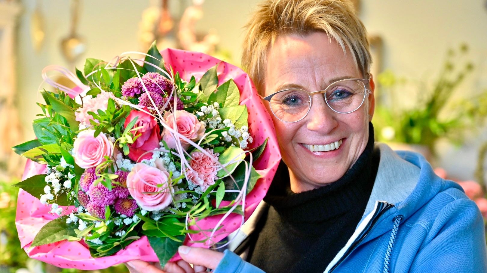Sie liebt ihren Beruf als Floristin über alles: Margot Beuse. Foto: M. Niehues