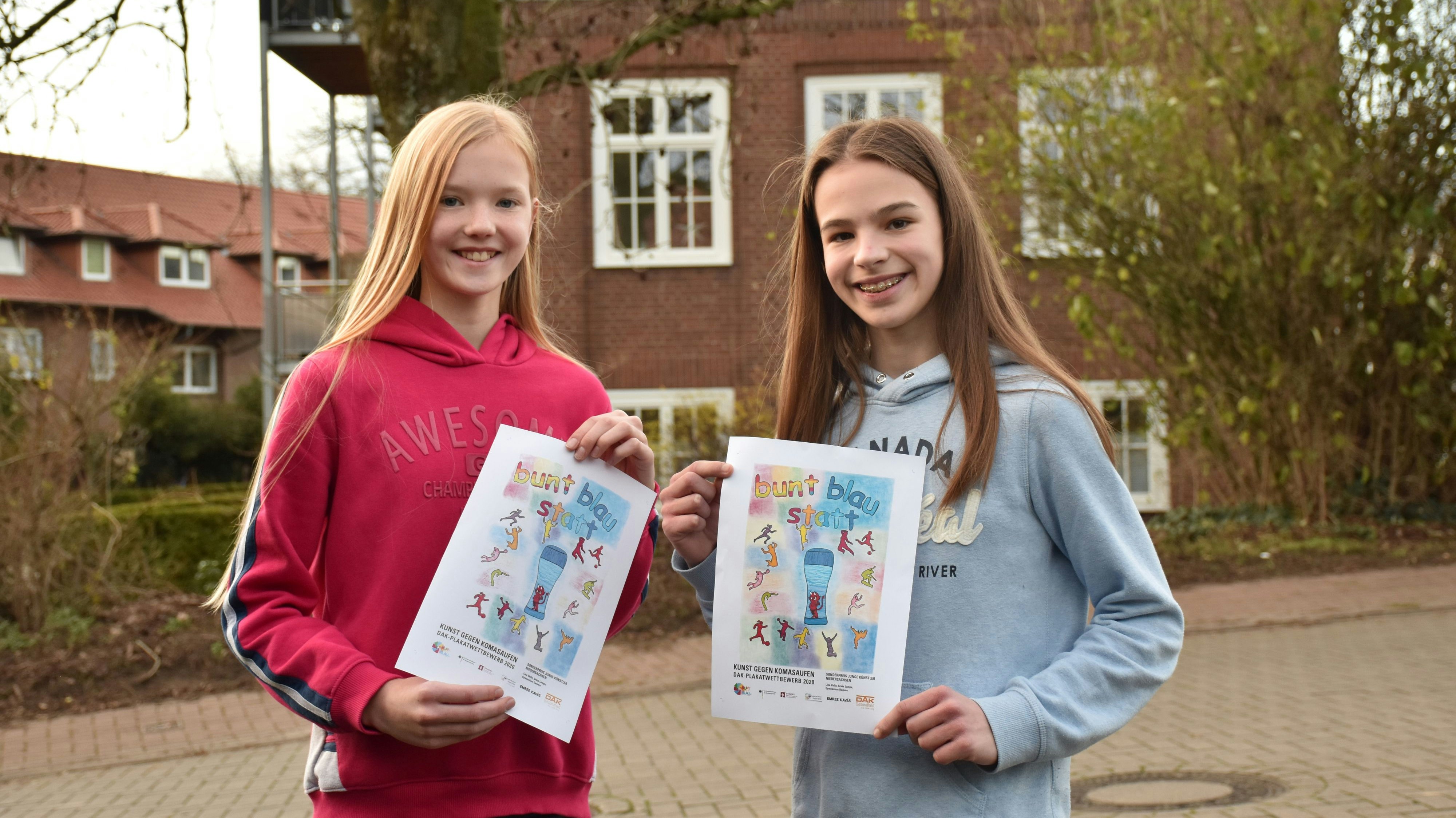 Greta Lampe und Lina Vallo gewinnen Malwettbewerb der DAK - OM online