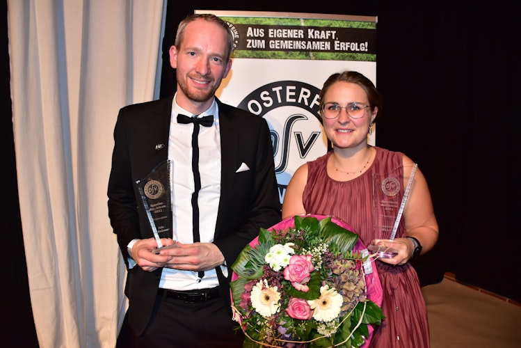 Sportler des Jahres: Felix gr. Hackmann und Franziska Wehri freuten sich über die bedeutende Auszeichnung. Foto: Lammert