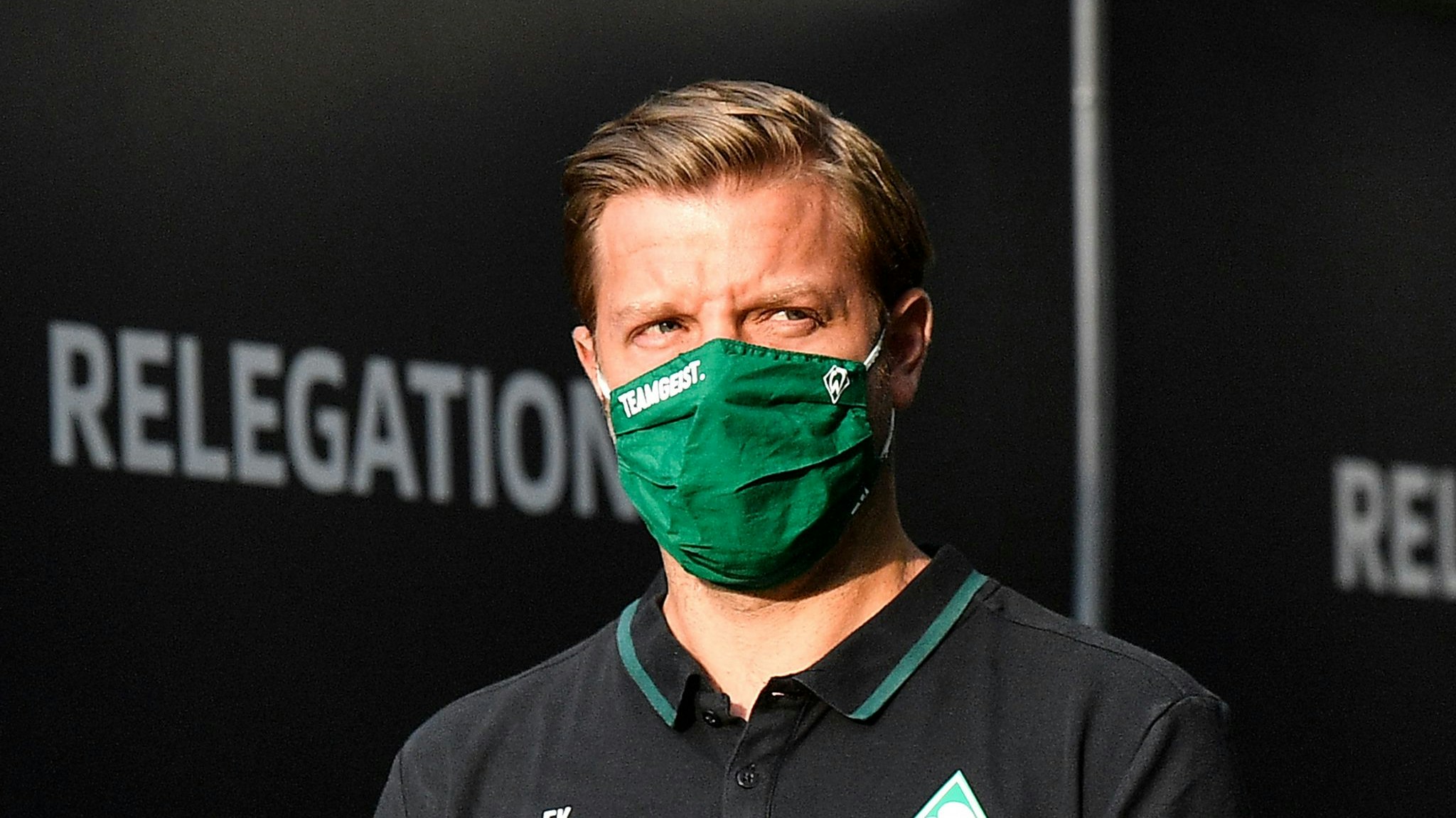 Bleibt wohl im Amt: Werders Trainer Florian Kohfeldt. Foto: dpa / Meissner