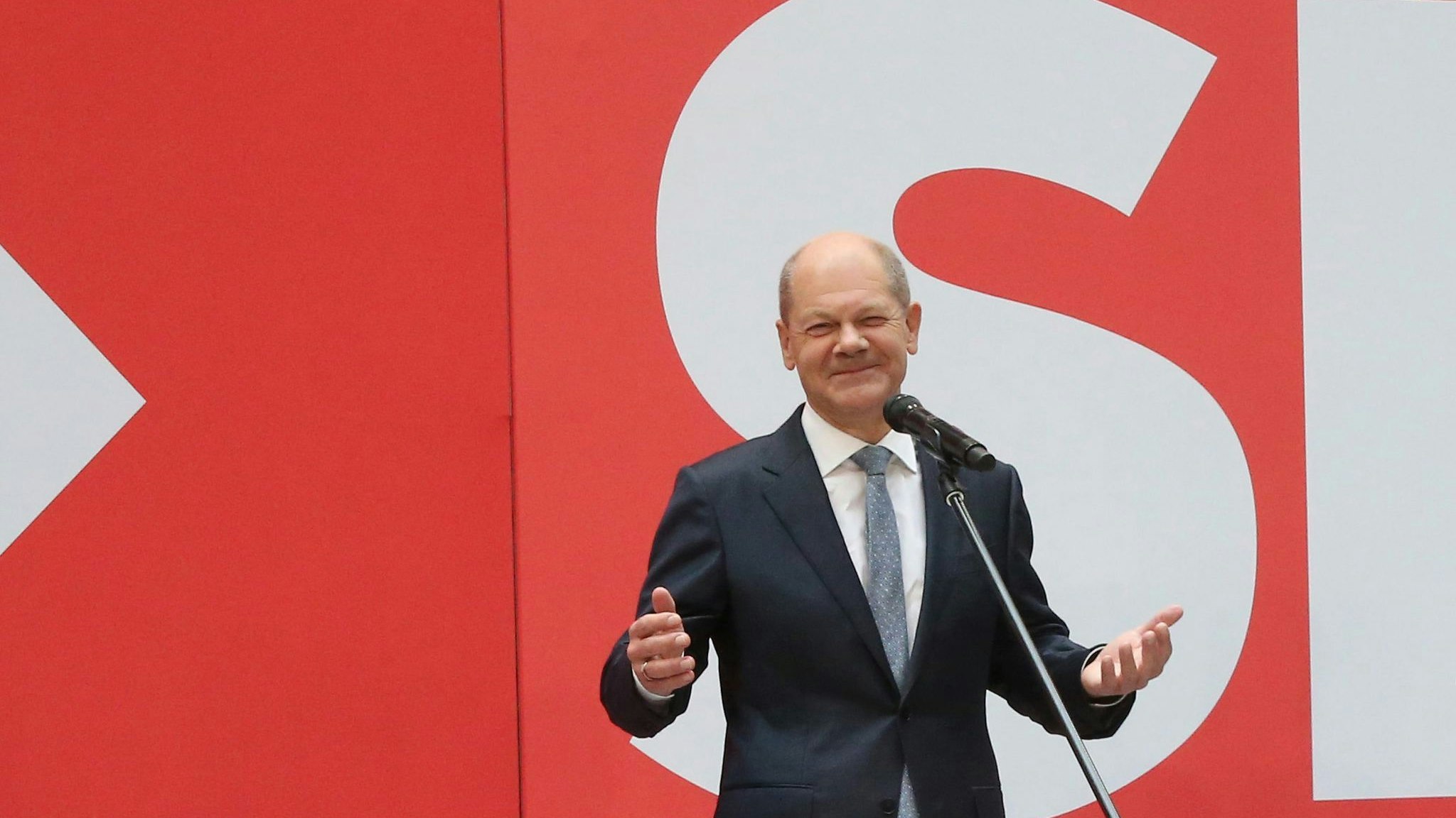 SPD-Kanzlerkandidat Olaf Scholz sieht für seine Partei einen "sichtbaren Auftrag" zur Regierungsbildung. Foto: dpa