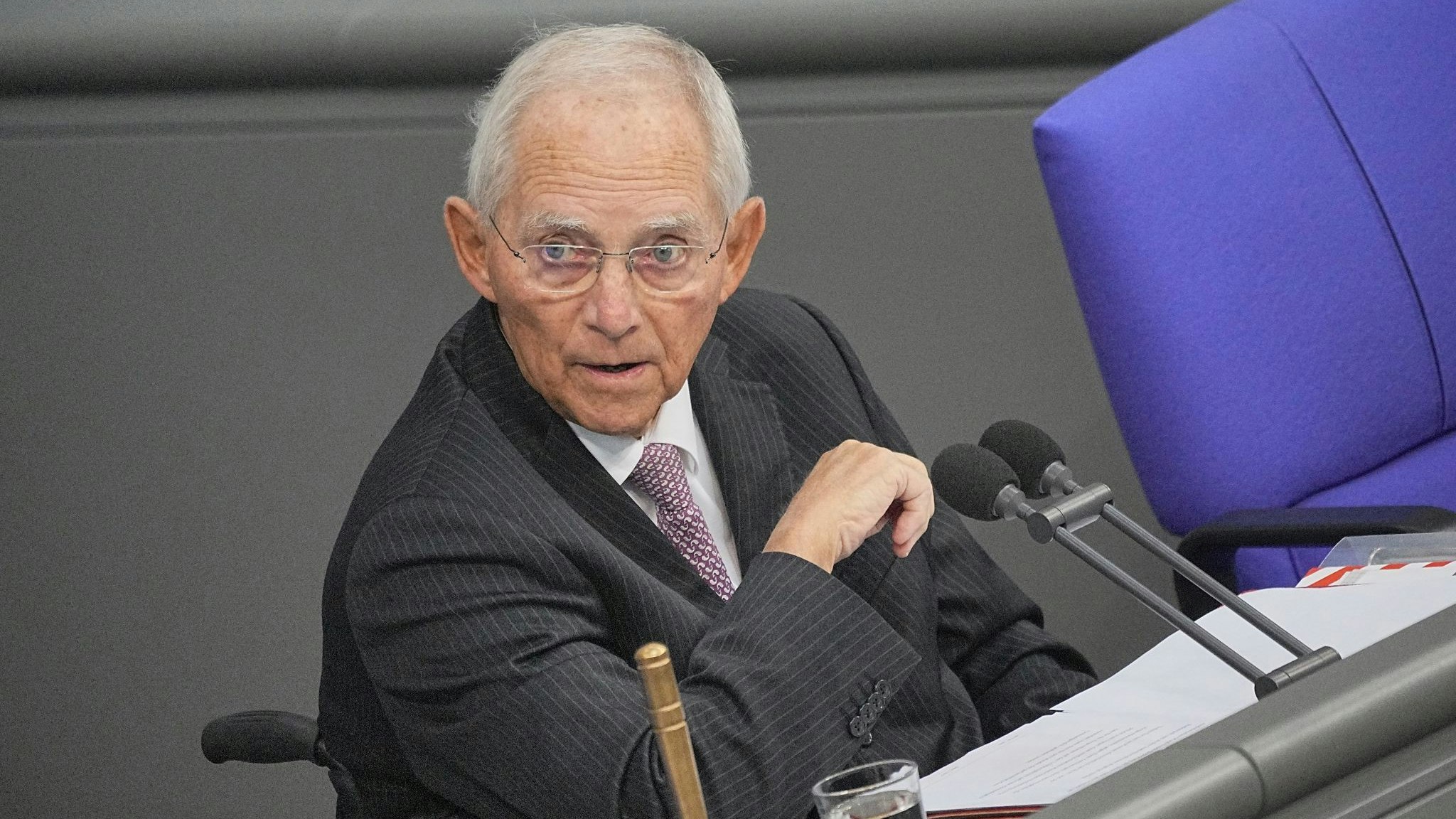 Dienstältester Abgeordneter des Deutschen Bundestages: Wolfgang Schäble. Foto: dpa/Kappeler