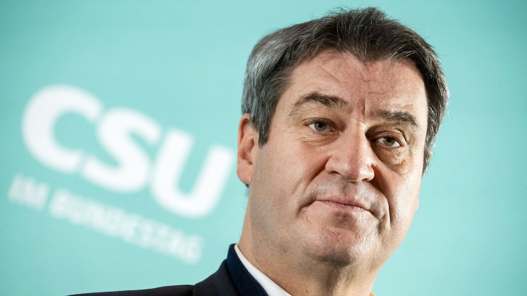 Markus Söder, Ministerpräsident von Bayern und Vorsitzender der CSU, kündigt Corona-Lockerungen an. Foto: dpa/Jutrczenka