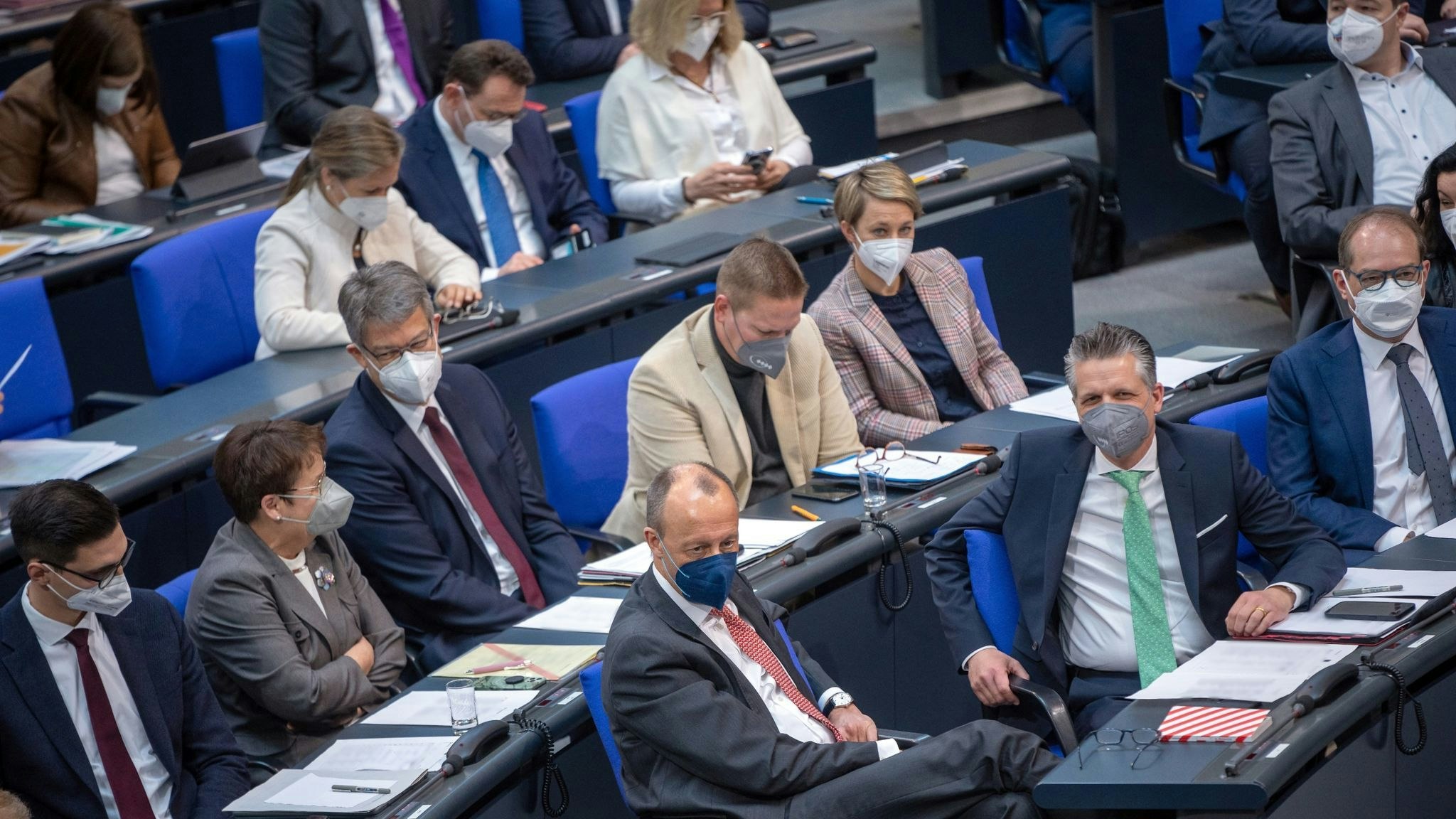Abgeordnete der Unionsfraktion im Bundestag. Foto: dpa/Kappeler