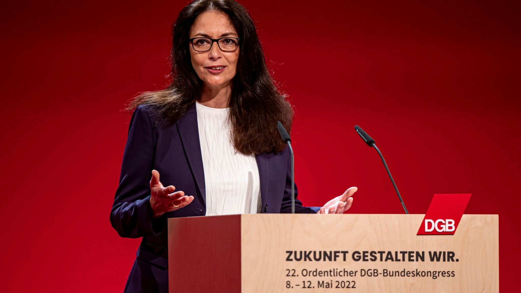 Die SPD-Bundestagsabgeordnete Yasmin Fahimi ist neue Chefin des Deutschen Gewerkschaftsbundes. Foto: dpa/Sommer