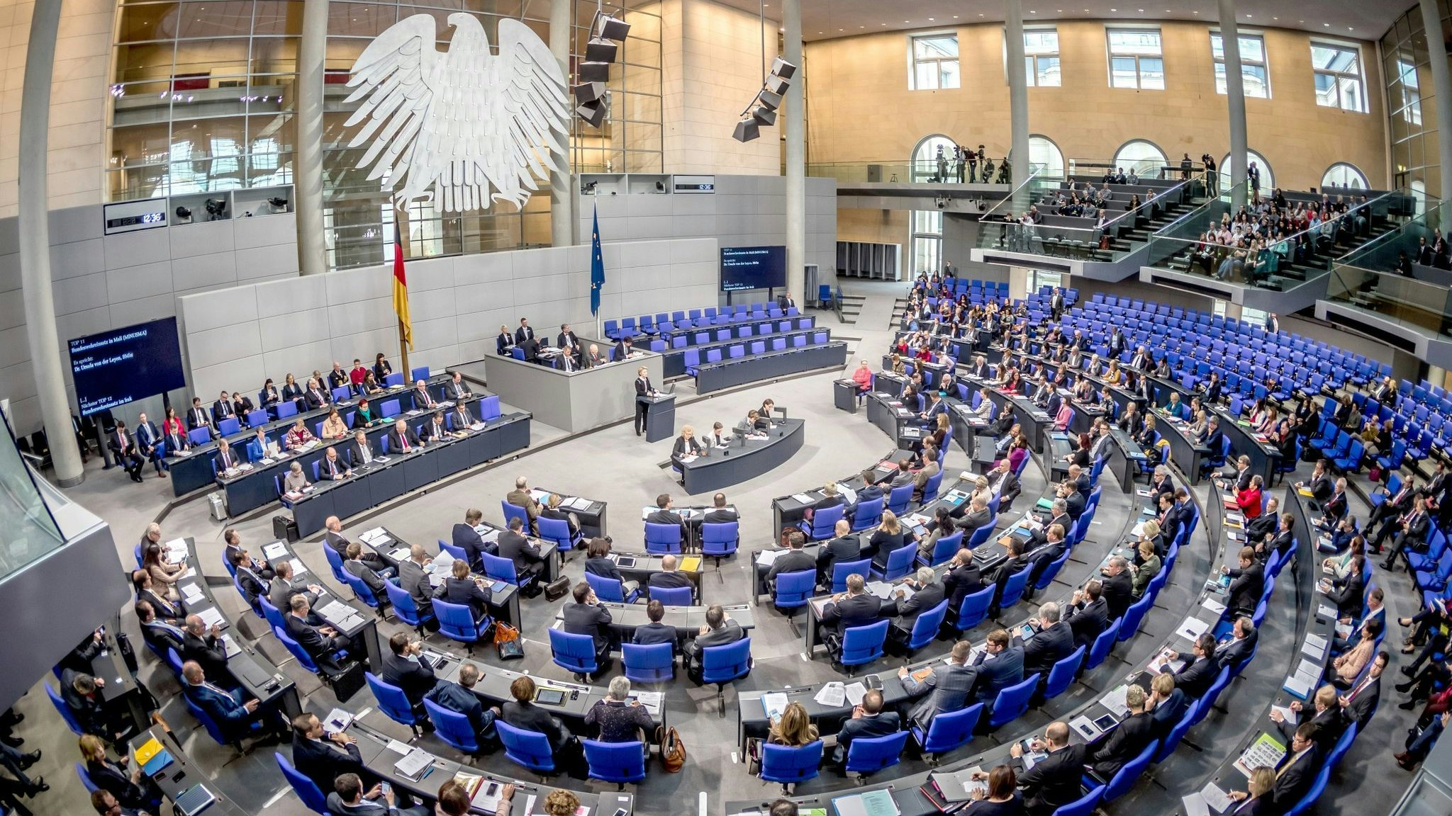 Der Plenarsaal während einer Sitzung des Deutschen Bundestages. Foto: dpa/Kappeler