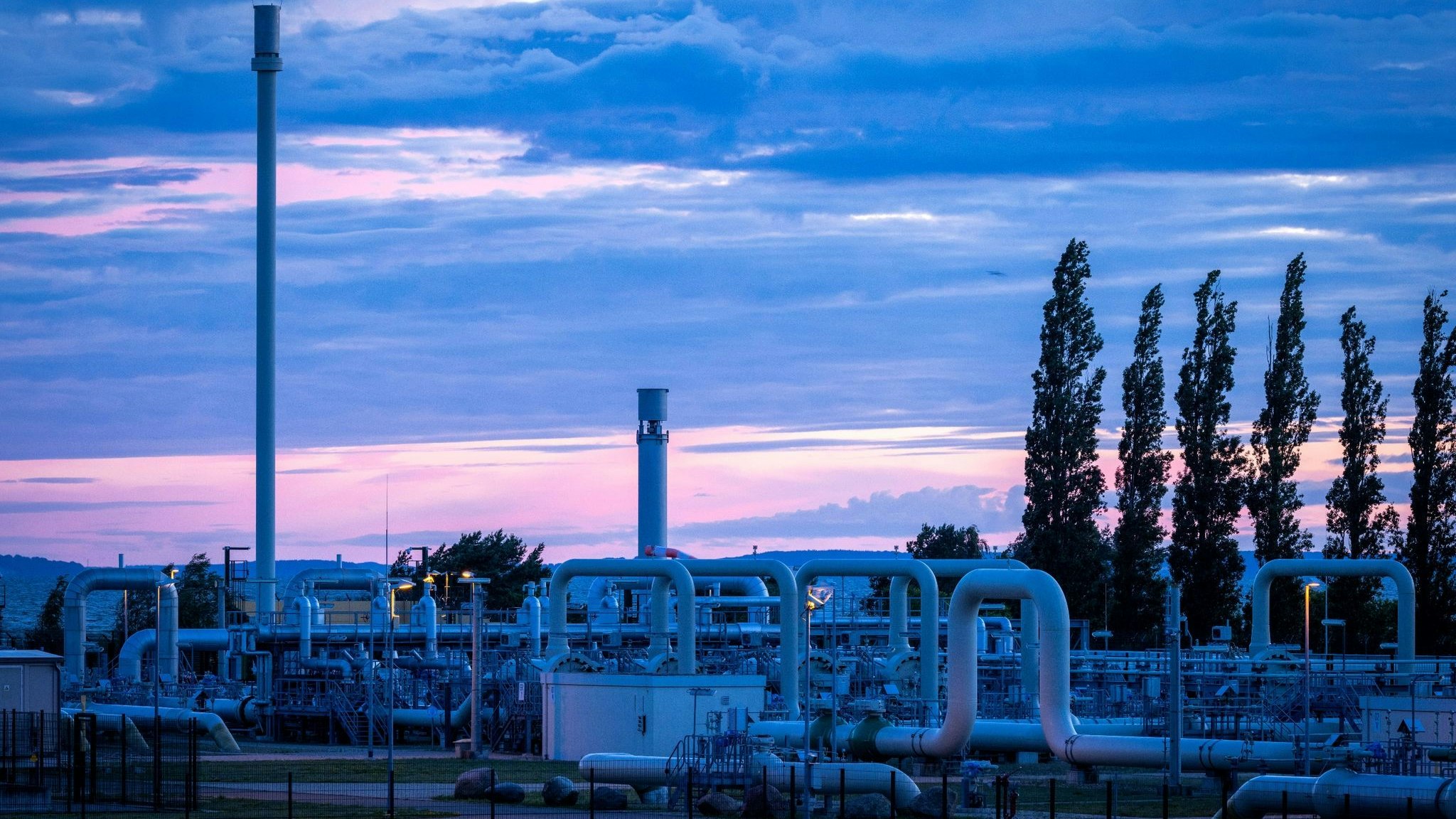 Die Gasempfangsstation der Ostseepipeline Nord Stream 1 in Lubmin. dpa/Büttner