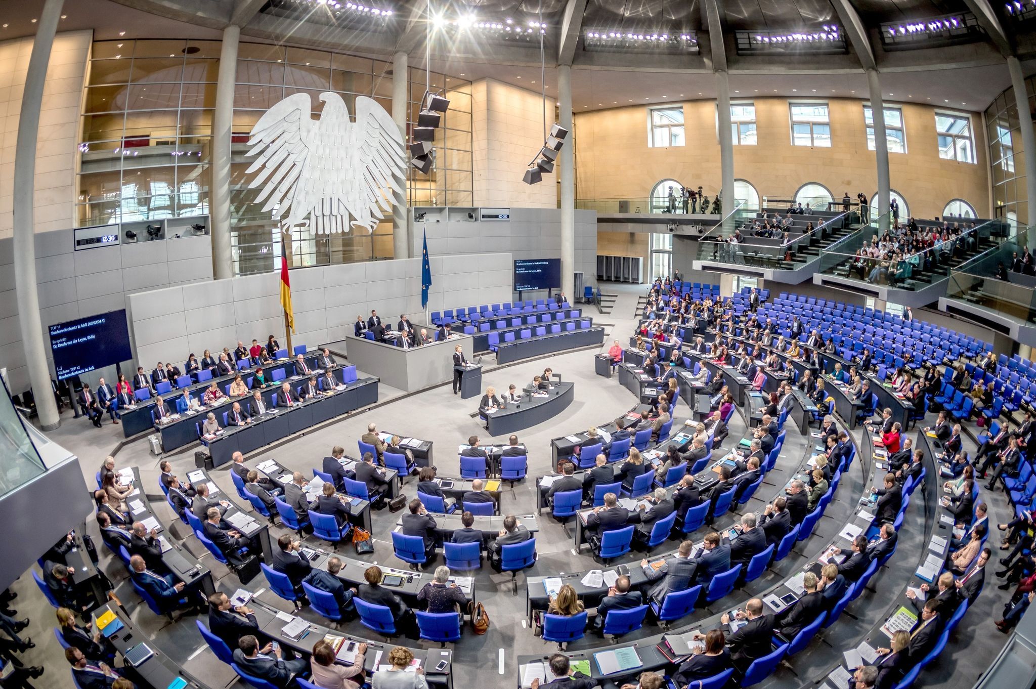 Der Plenarsaal während einer Sitzung des Deutschen Bundestages. Foto: dpa/Kappeler