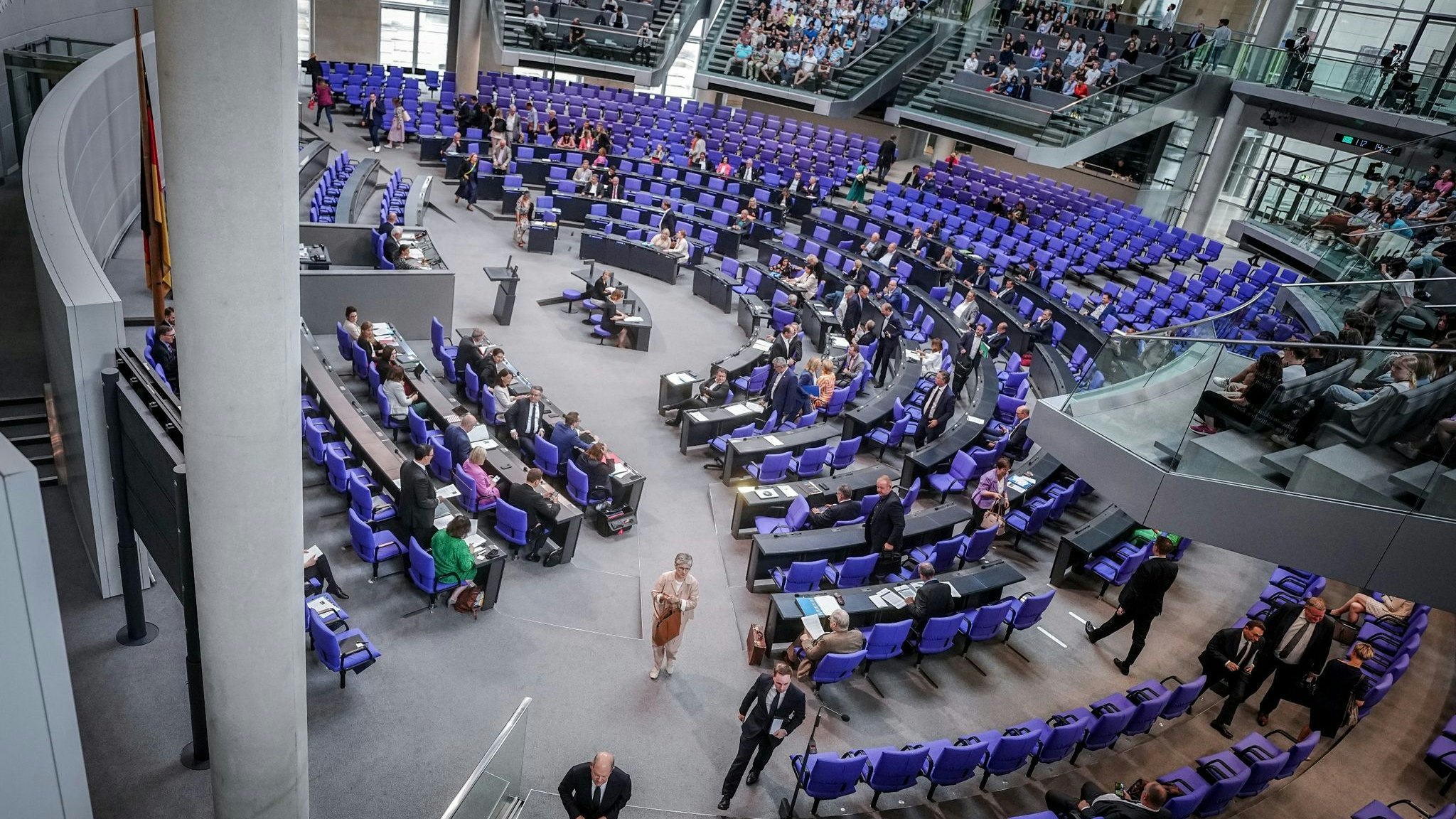Blick auf das Plenum des Bundestags. Foto: dpa/Nietfeld