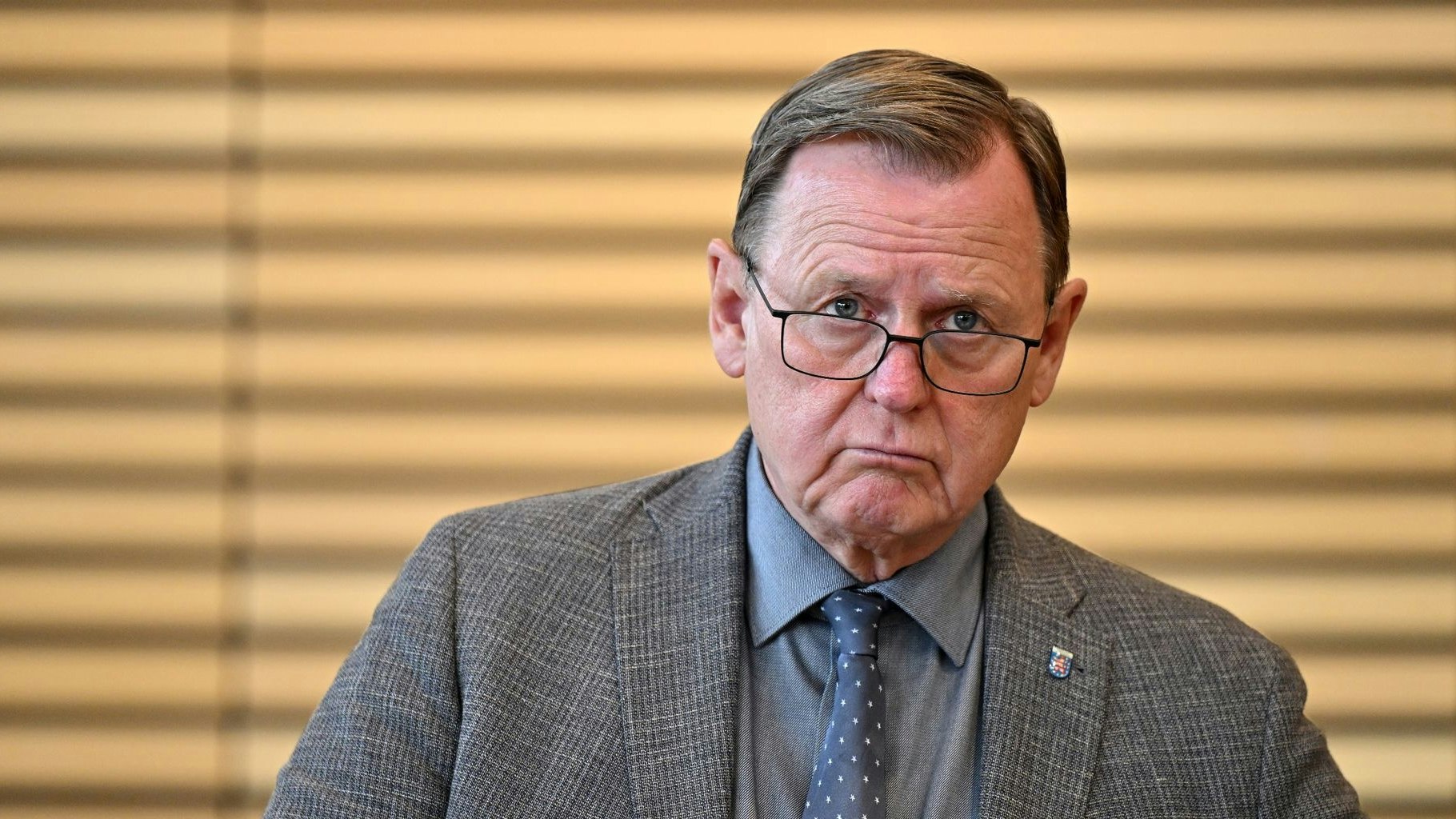 Bodo Ramelow (Die Linke), Ministerpräsident von Thüringen, kritisiert nach Attacken gegen ihn die CDU für ihren Umgang mit Ex-Verfassungsschutzpräsident Hans-Georg Maaßen. Foto: dpa/Schutt