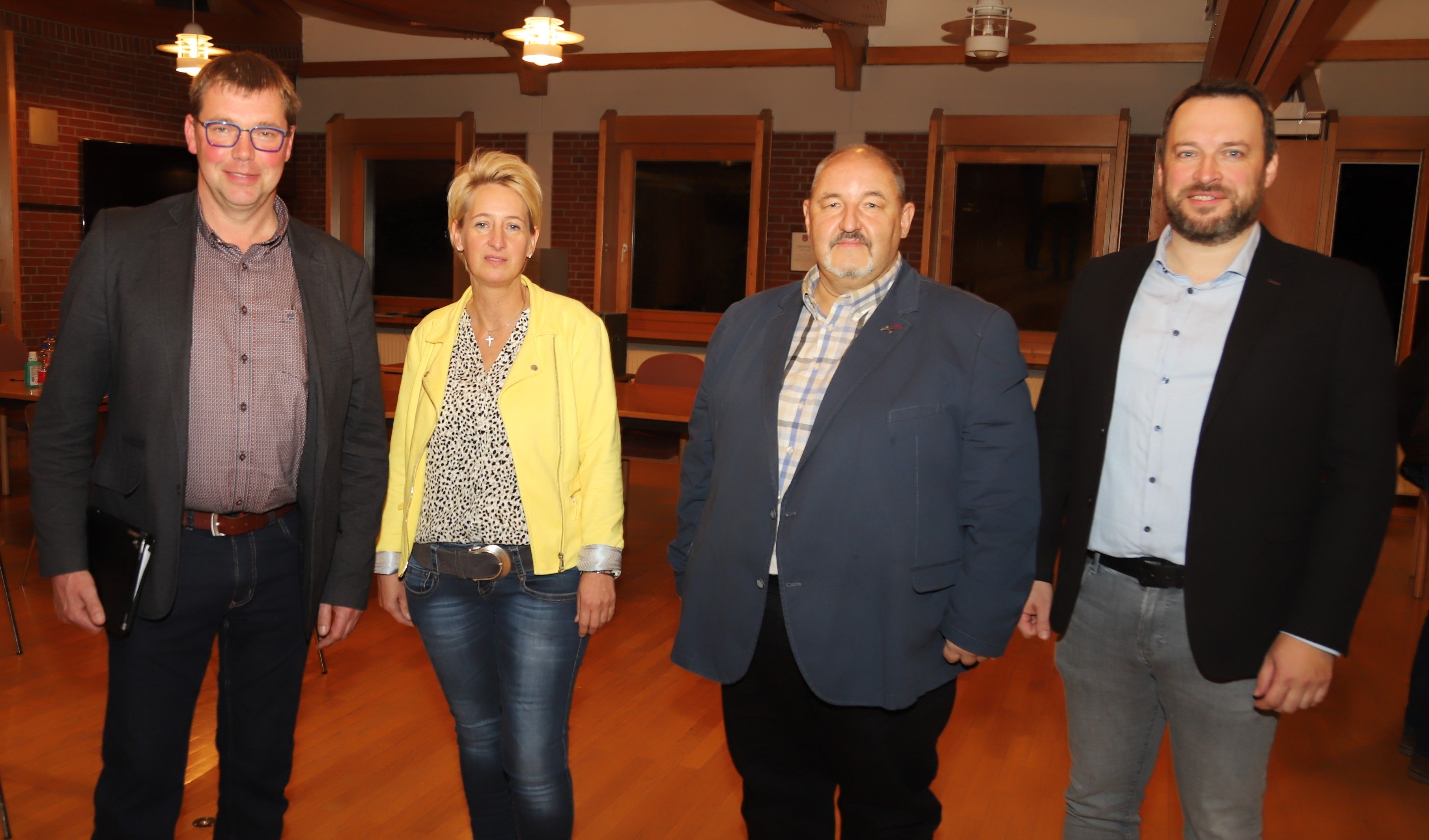 Die Gruppe CDU/FDP stellt mit (von links) Rainer Fugel, Monika Knelangen und Thomas Giehl die stellvertretenden Bürgermeister und mit Jens Immer den Ratsvorsitzenden. Foto: Passmann