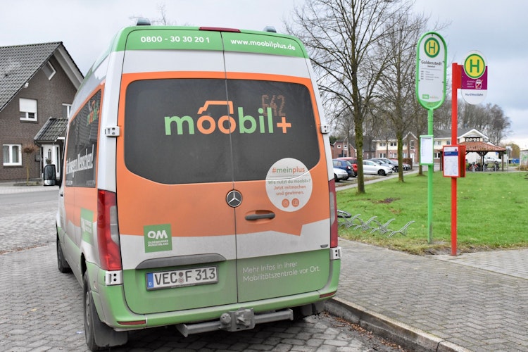 Das 9-Euro-Ticket gilt auch für den gesamten straßengebundenen ÖPNV in Südoldenburg, etwa den Rufbus Moobil-Plus. Foto: Berg