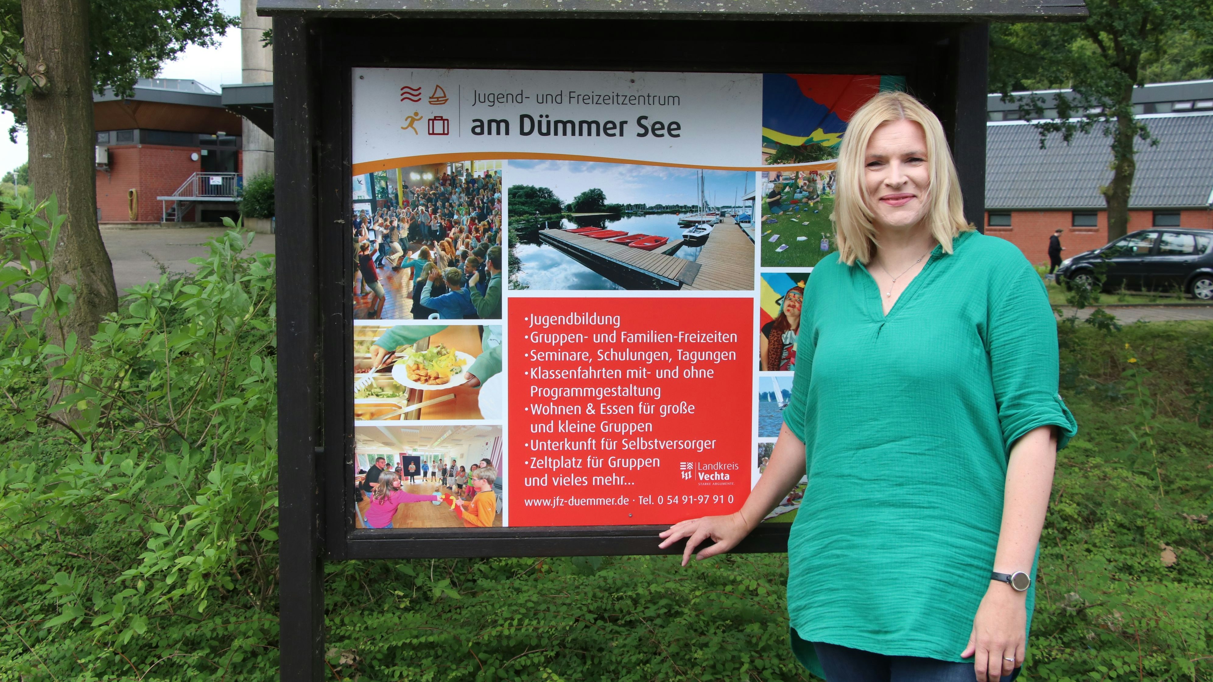 Gute Auslastung: Corinna Kreienheder meldet für dieses Jahr im Jugend- und Freizeitzentrum des Landkreises Vechta am Dümmer fast 35.000 Übernachtungen. Foto: Lammert
