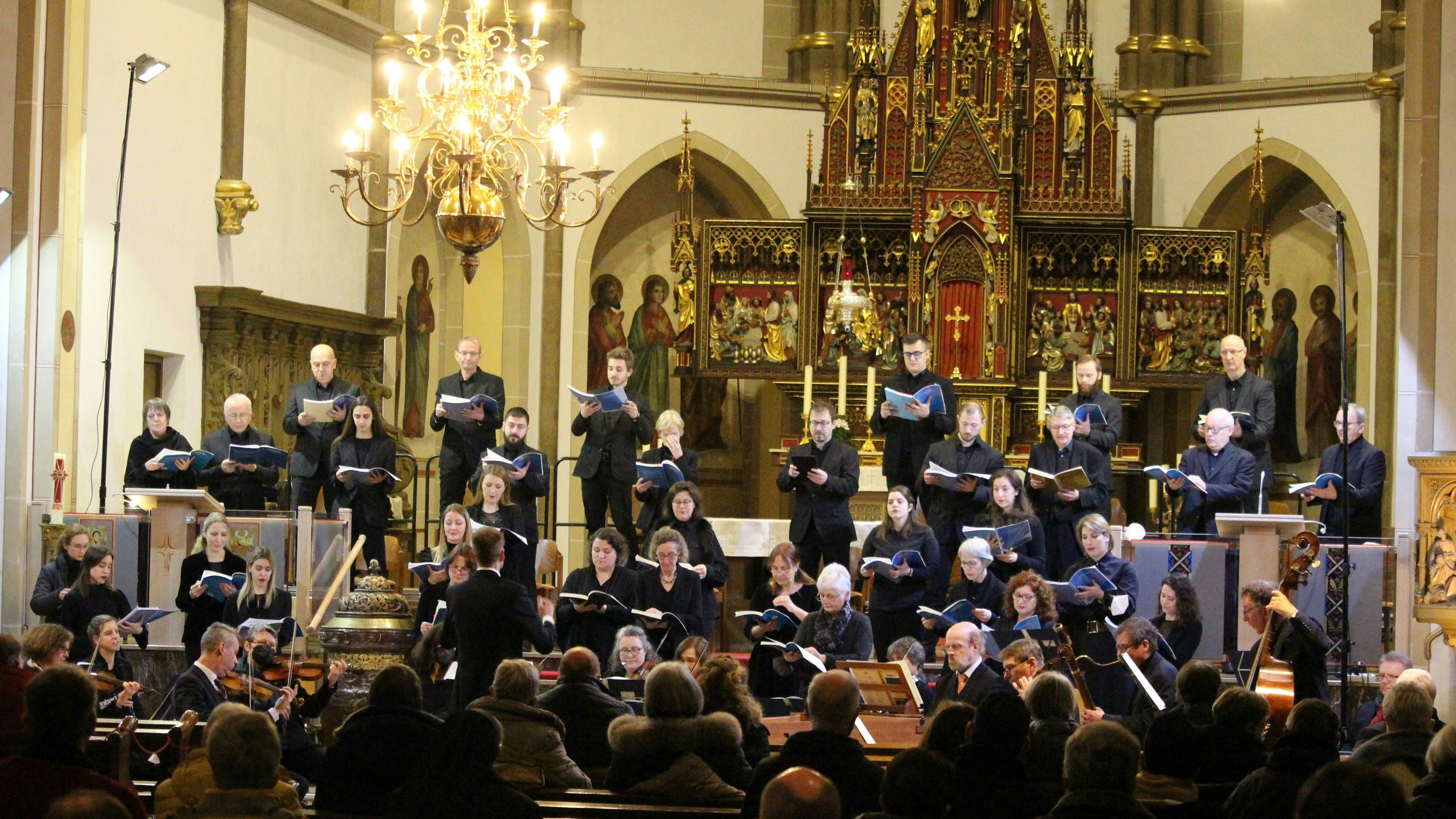 Eine internationale Kooperation: das Vokalensemble Marienhain und der Zagreber Chor Cantores Sancti Marci. Foto: Heinzel