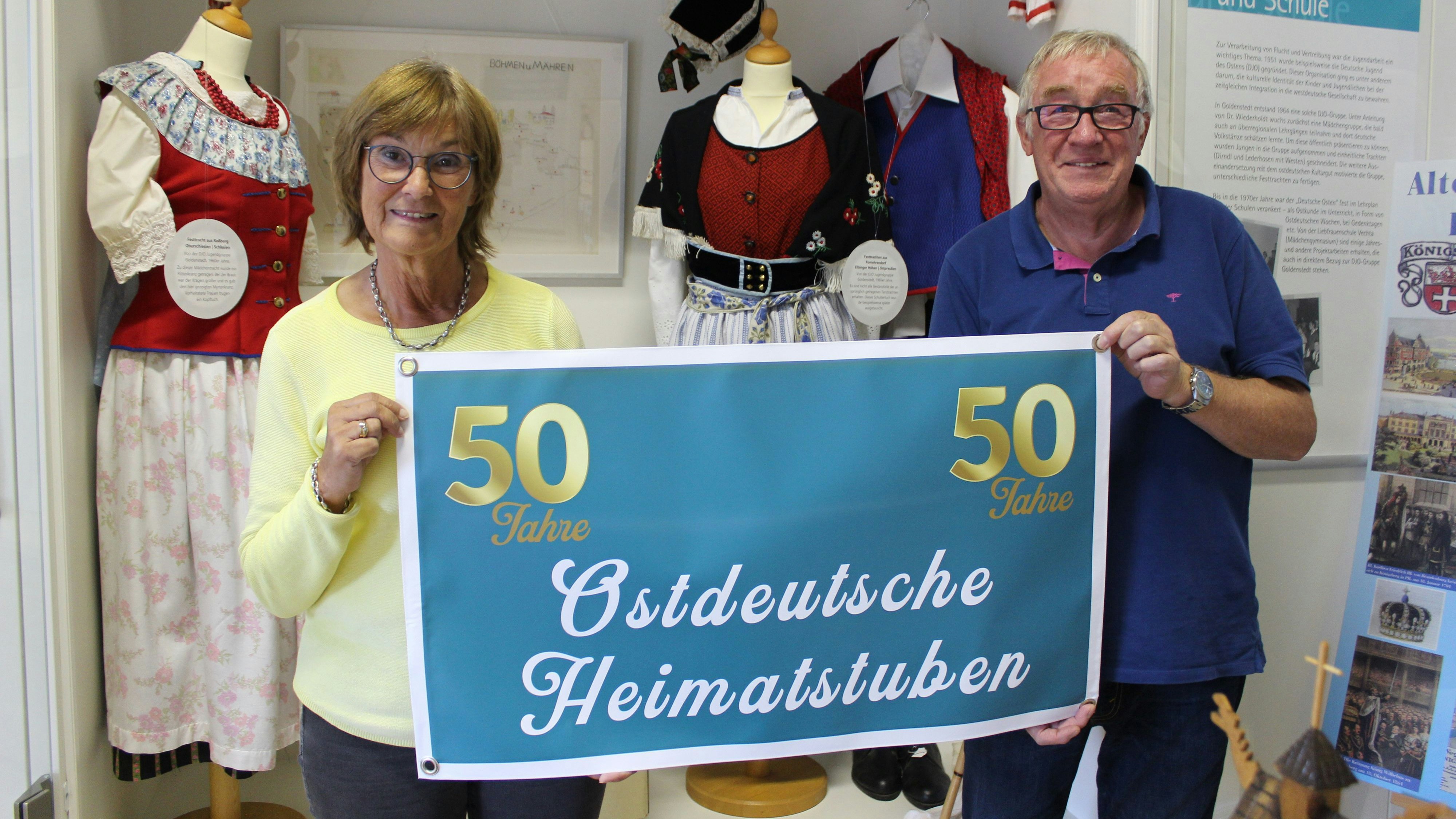 Ingrid und Günter Kathmann freuen sich auf die Feierstunde am 16. September zum Jubiläum der ostdeutschen Heimatstuben.&nbsp; Foto: Heinzel