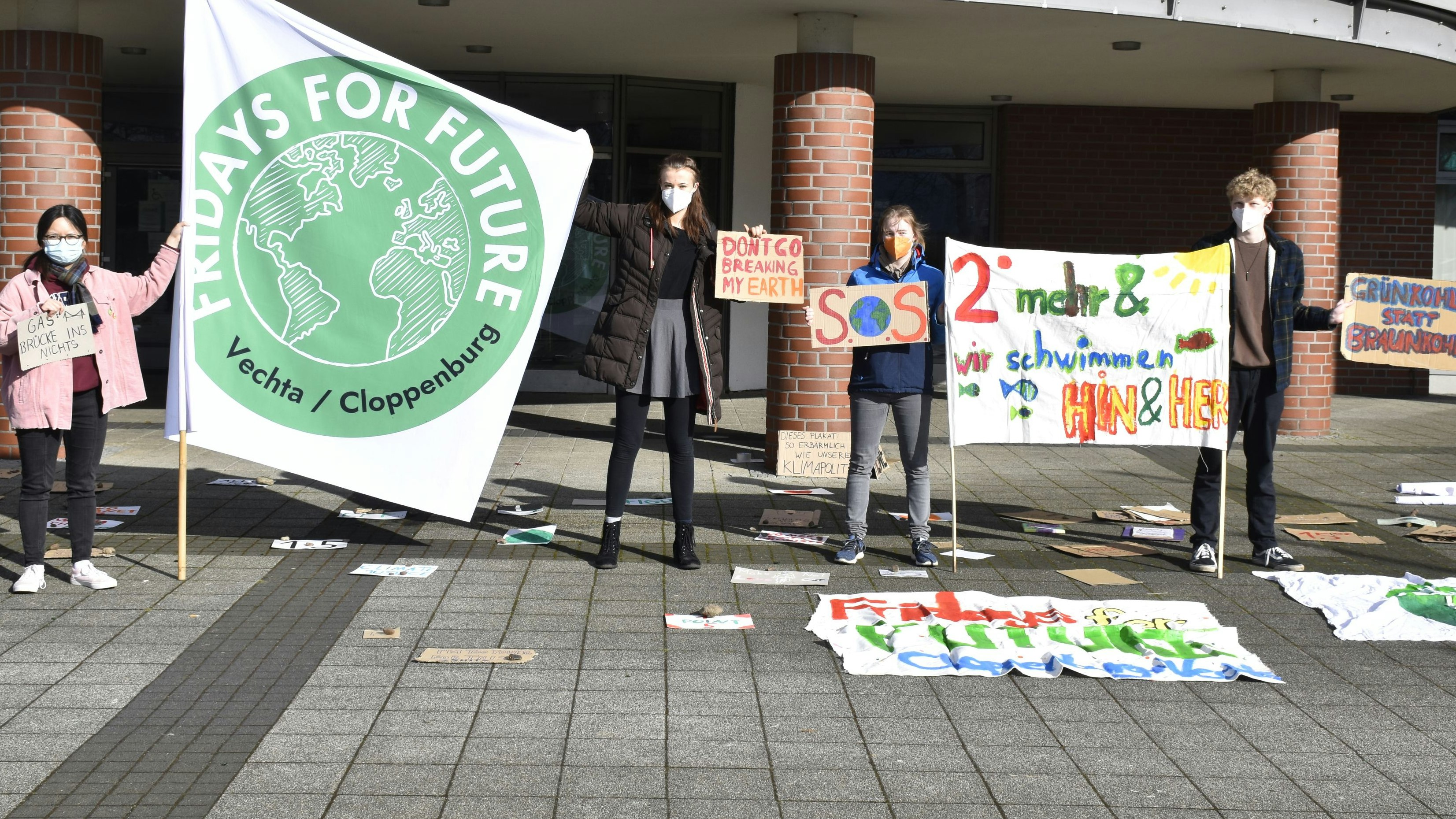 Klimastreik: "Fridays for Future" demonstrierte zuletzt im Frühjahr in kleiner Form in Cloppenburg.&nbsp; Archivfoto: Scholz