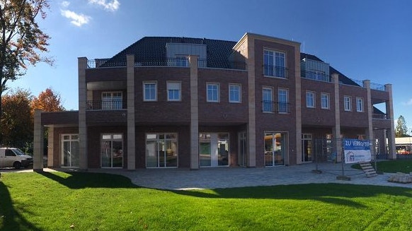 Das neue Bankgebäude in Molbergen. Foto: VR-Bank Südoldenburg