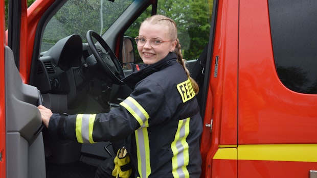 Feuer und Flamme: Katharina Lamping ist Lastrups erste Feuerwehrfrau