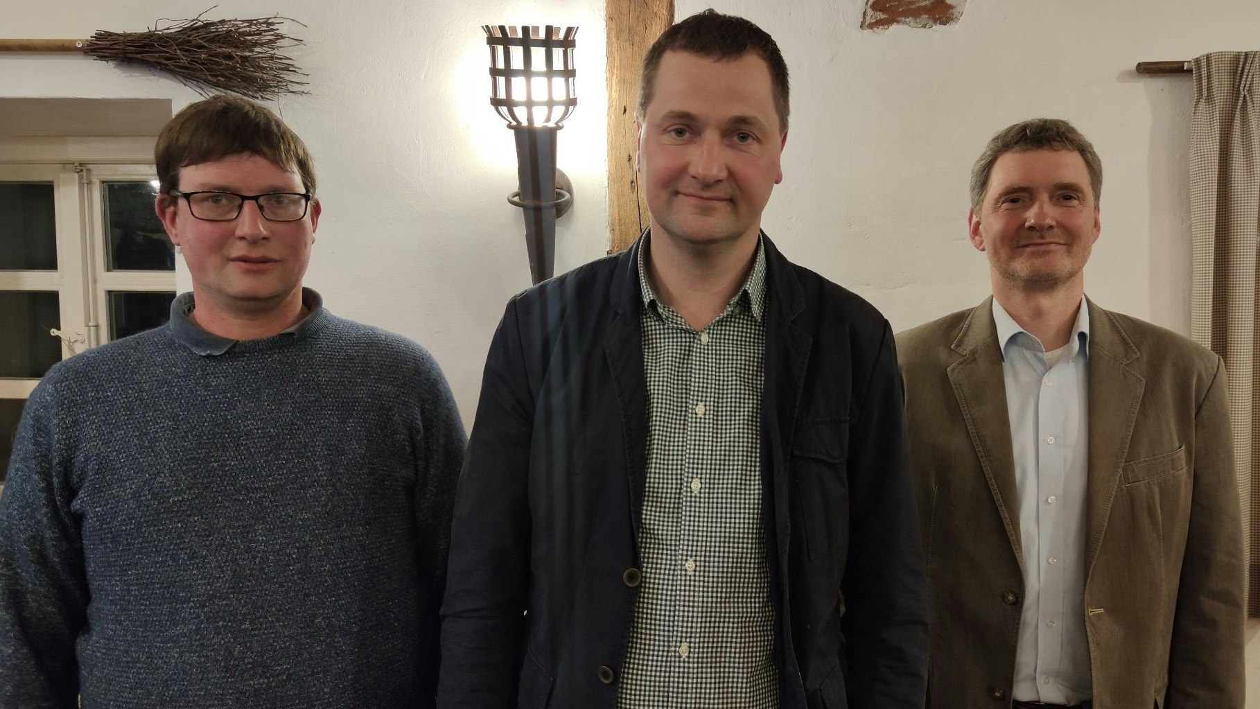 Das neue Vorstandstrio: (von links) Christian Brüning, Marcus Kamphaus und Ludger Blömer leiten nun den Landvolkverein Dinklage. Foto: Röttgers