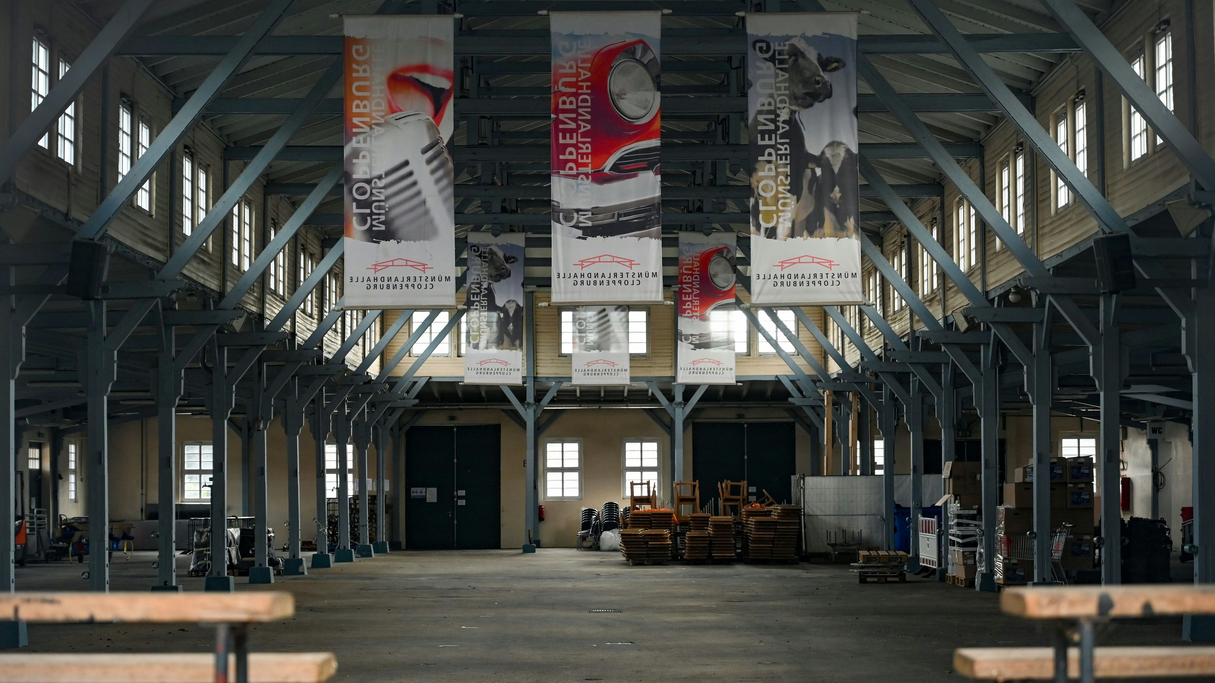 Bleibt weiter in der Diskussion: Die Zukunft der Münsterlandhalle auf dem Marktplatz. Foto: Hermes