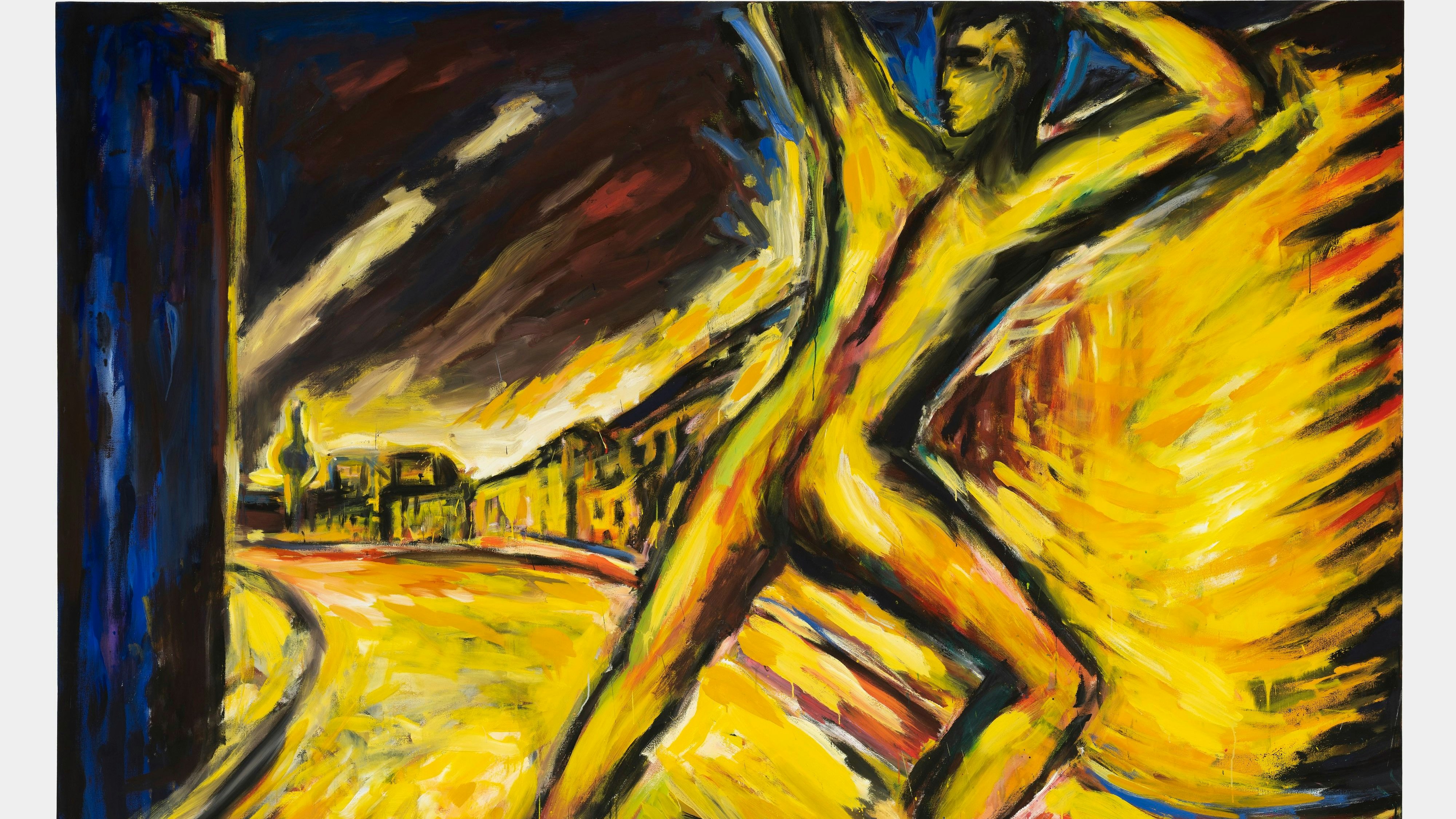 Helmut Middendorf: Die Straße; The Street, 1984 Acrylic on canvas 78-1/2 x 118 in. (199.5 x 299.5 cm) Hall Collection Courtesy Hall Art Foundation © the artist