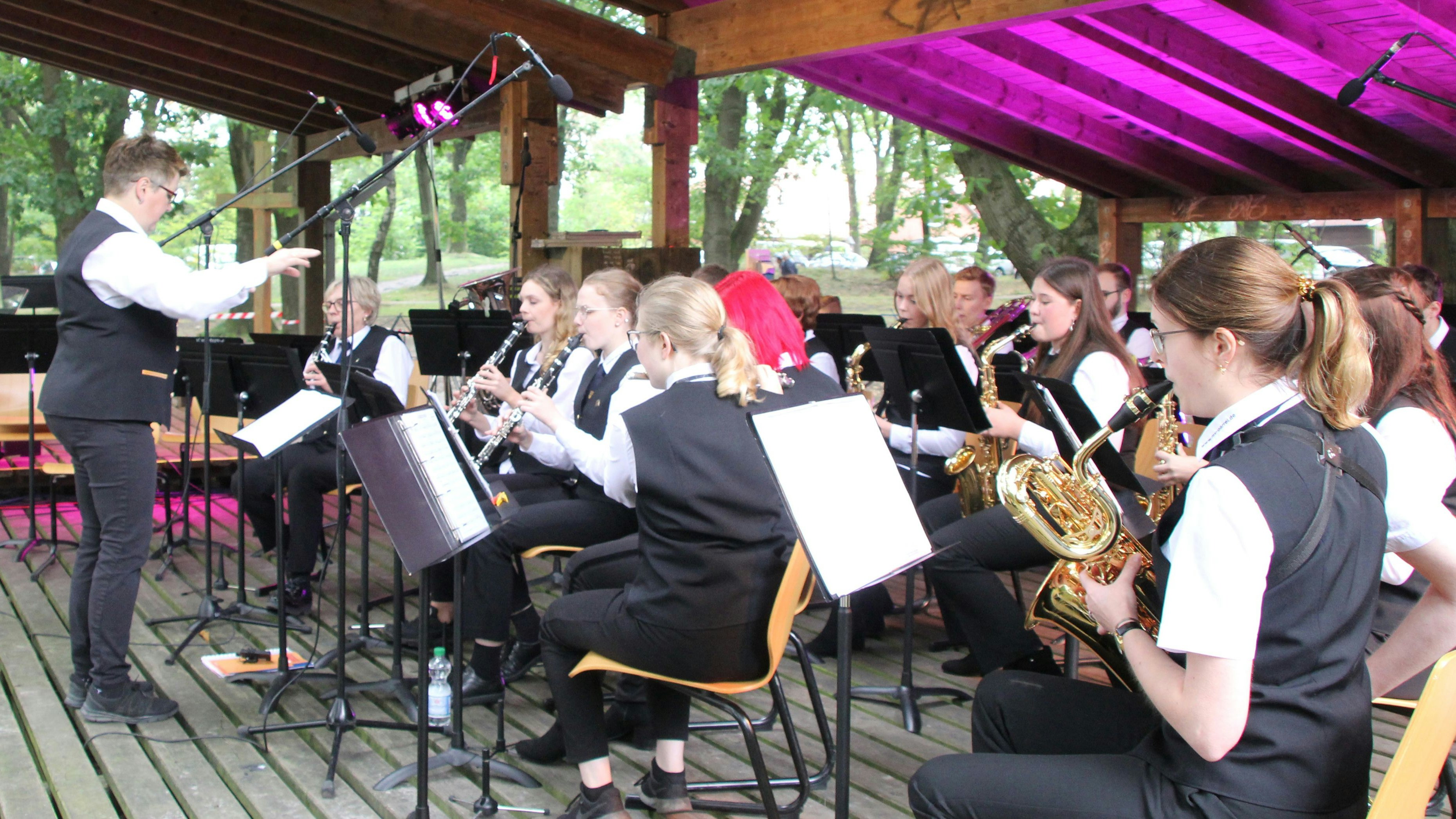 Fast einstündiges Programm: Das Ausbildungsorchester des Musikvereins Garrel bot ein abwechslungsreiches Programm. Foto: Högemann